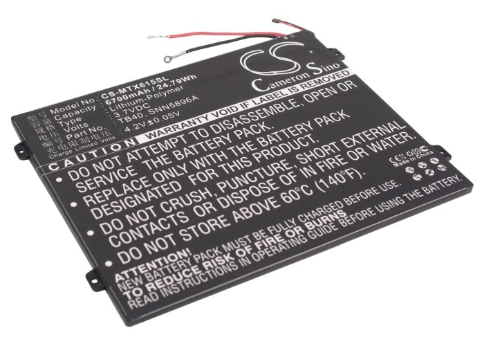 Batteri til nettbrett for Motorola Xoom 2 10.1, MZ615, MZ617 og andre.