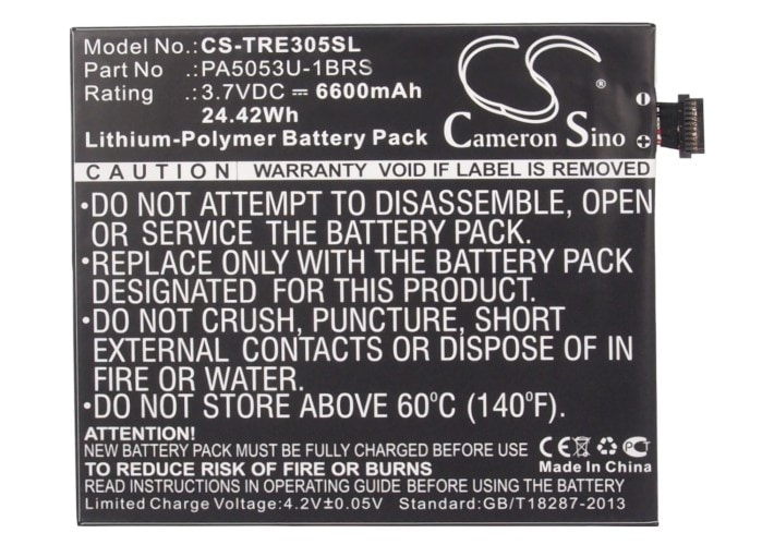 Batteri til nettbrett for Toshiba Excite 10, Excite 10LE, AT305 og andre.