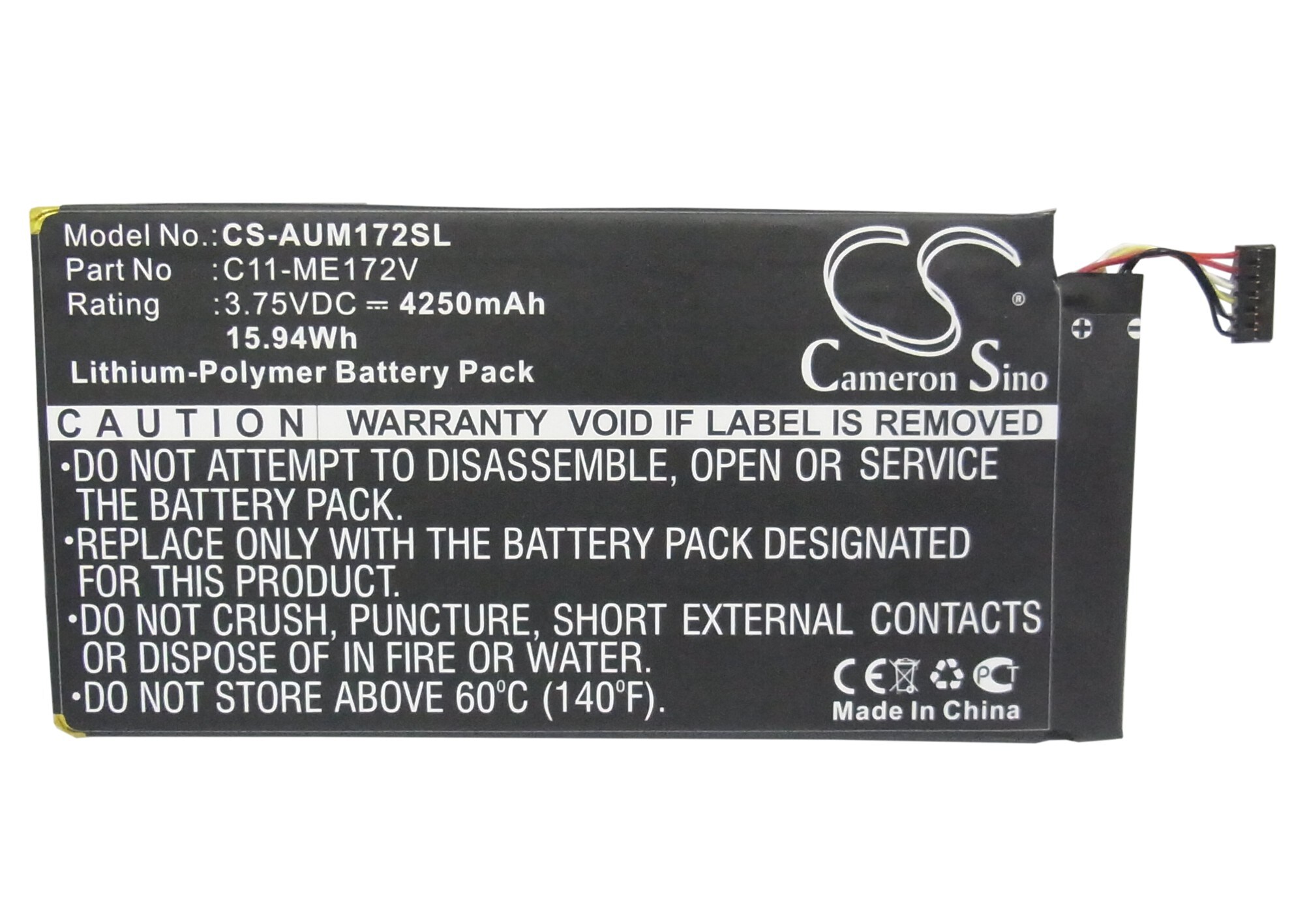 Batteri til nettbrett for Asus MeMO Pad ME172, ME172, ME172V og andre.
