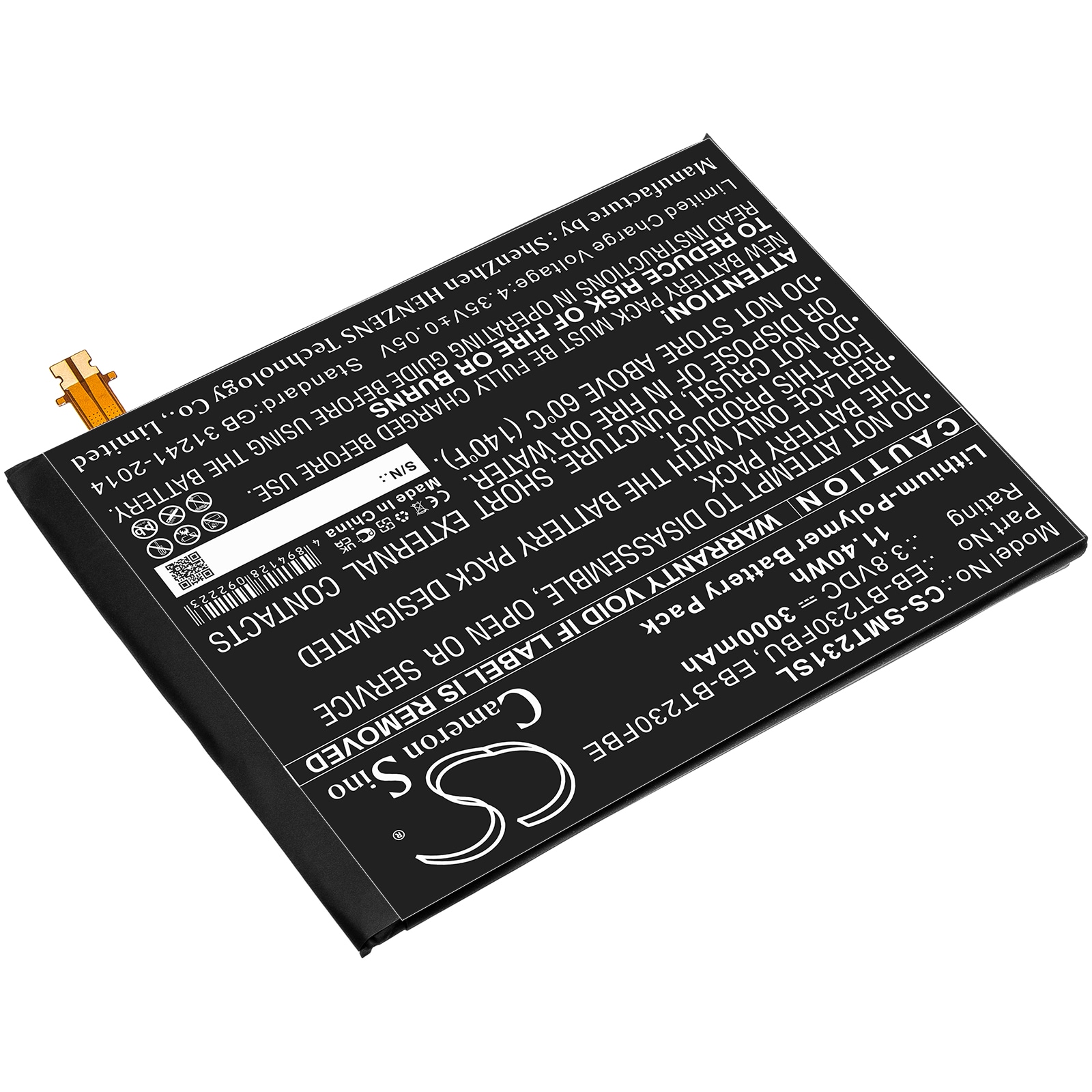 Batteri til nettbrett for Samsung SM-T230NU, Galaxy Tab4 7.0, SM-T239C og andre.
