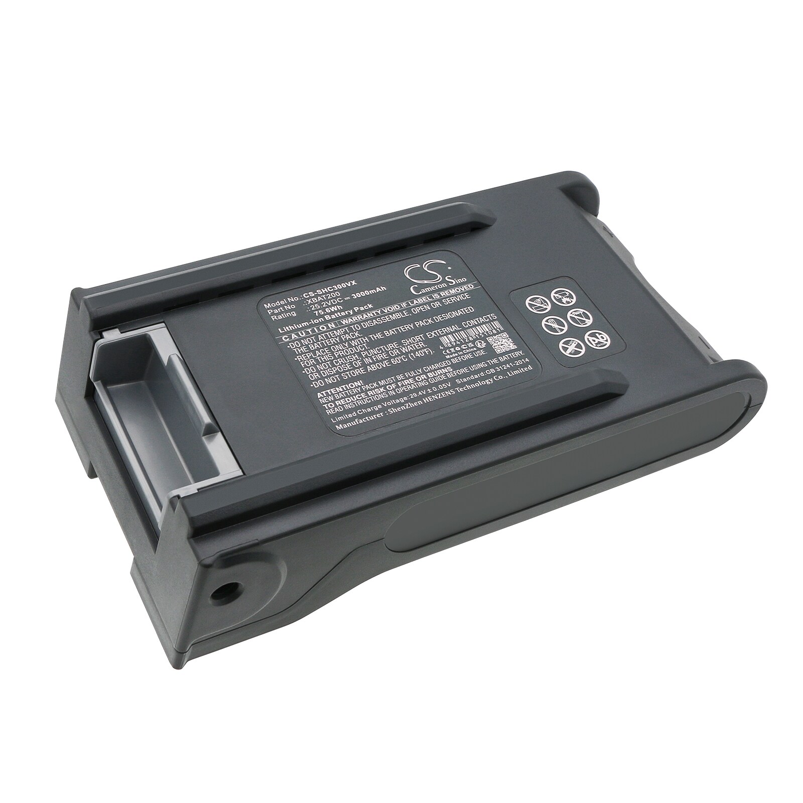 Batteri for støvsuger til Shark IC205, IC205CCO, IC200C osv.