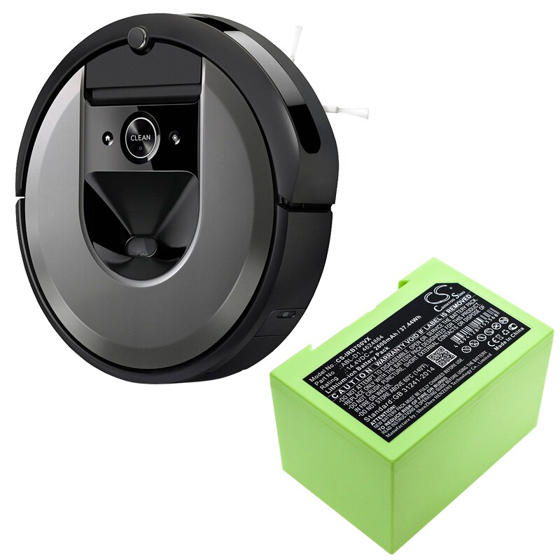 iRobot Roomba Batteri 2600 mAh – Li-ion Erstatningsbatteri for i7 og Flere Modeller