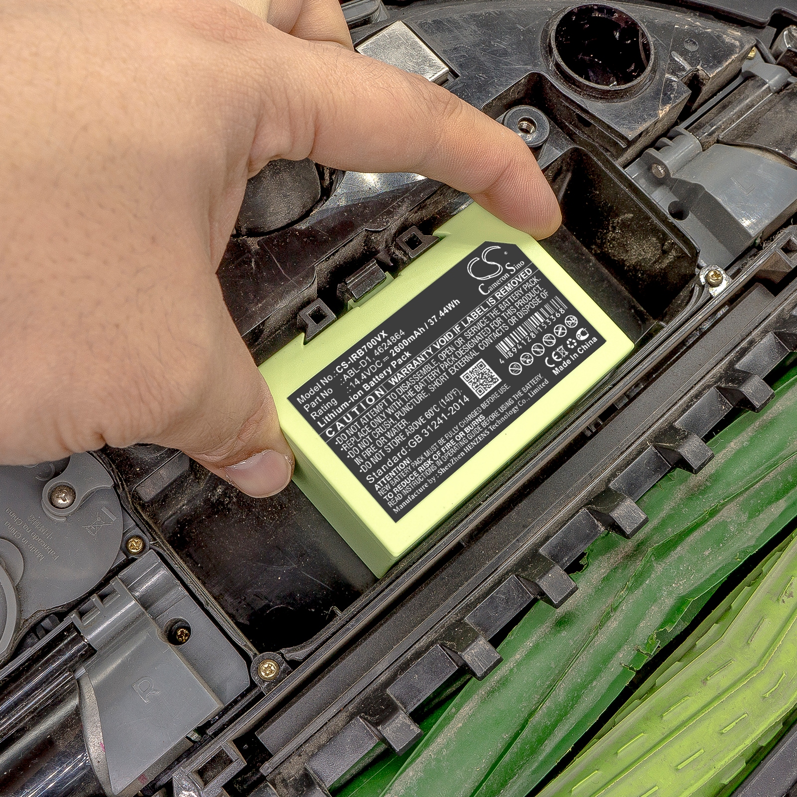 iRobot Roomba Batteri 2600 mAh – Li-ion Erstatningsbatteri for i7 og Flere Modeller