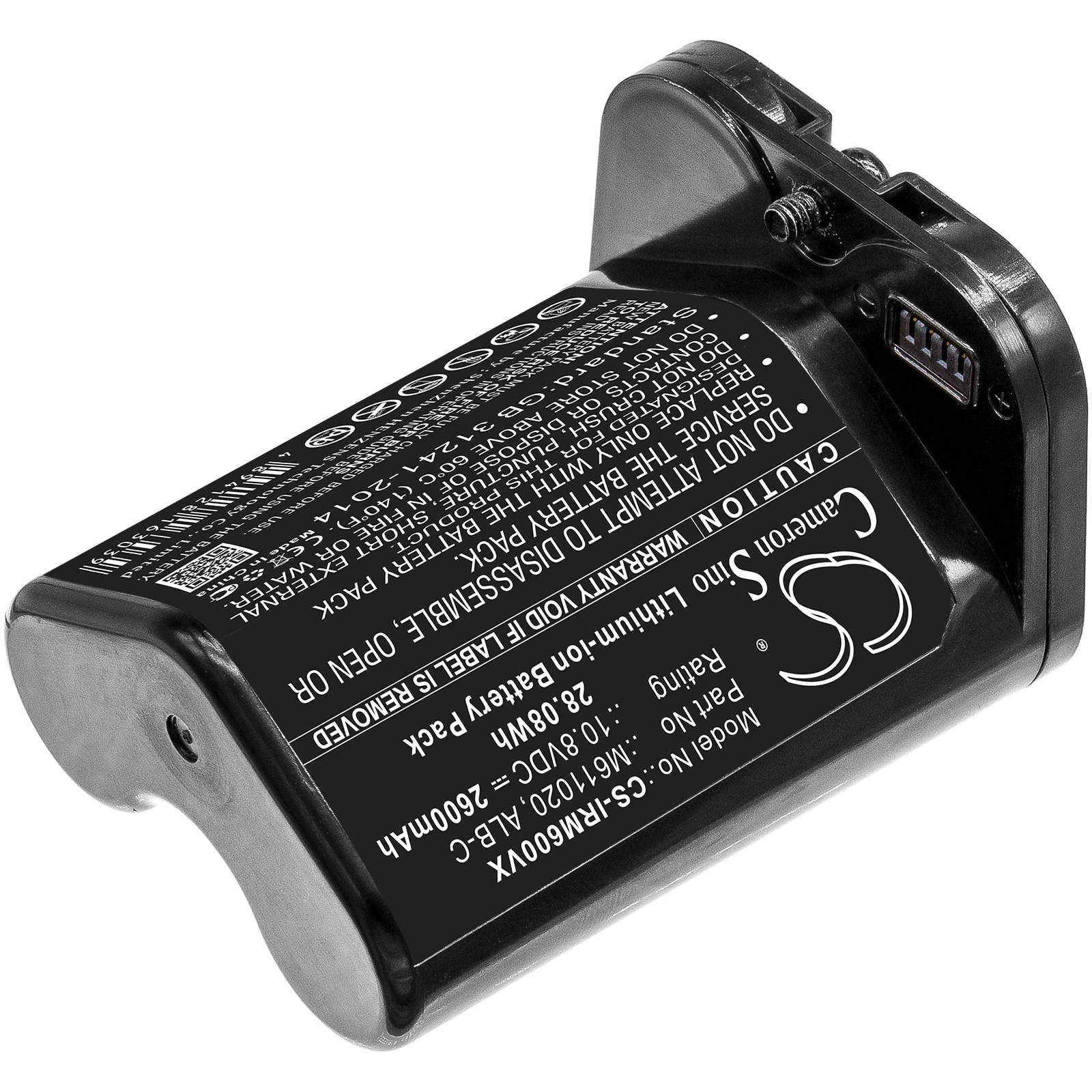 Batteri til støvsuger for iRobot Braava Jet M6, M611020, M612880 og andre.