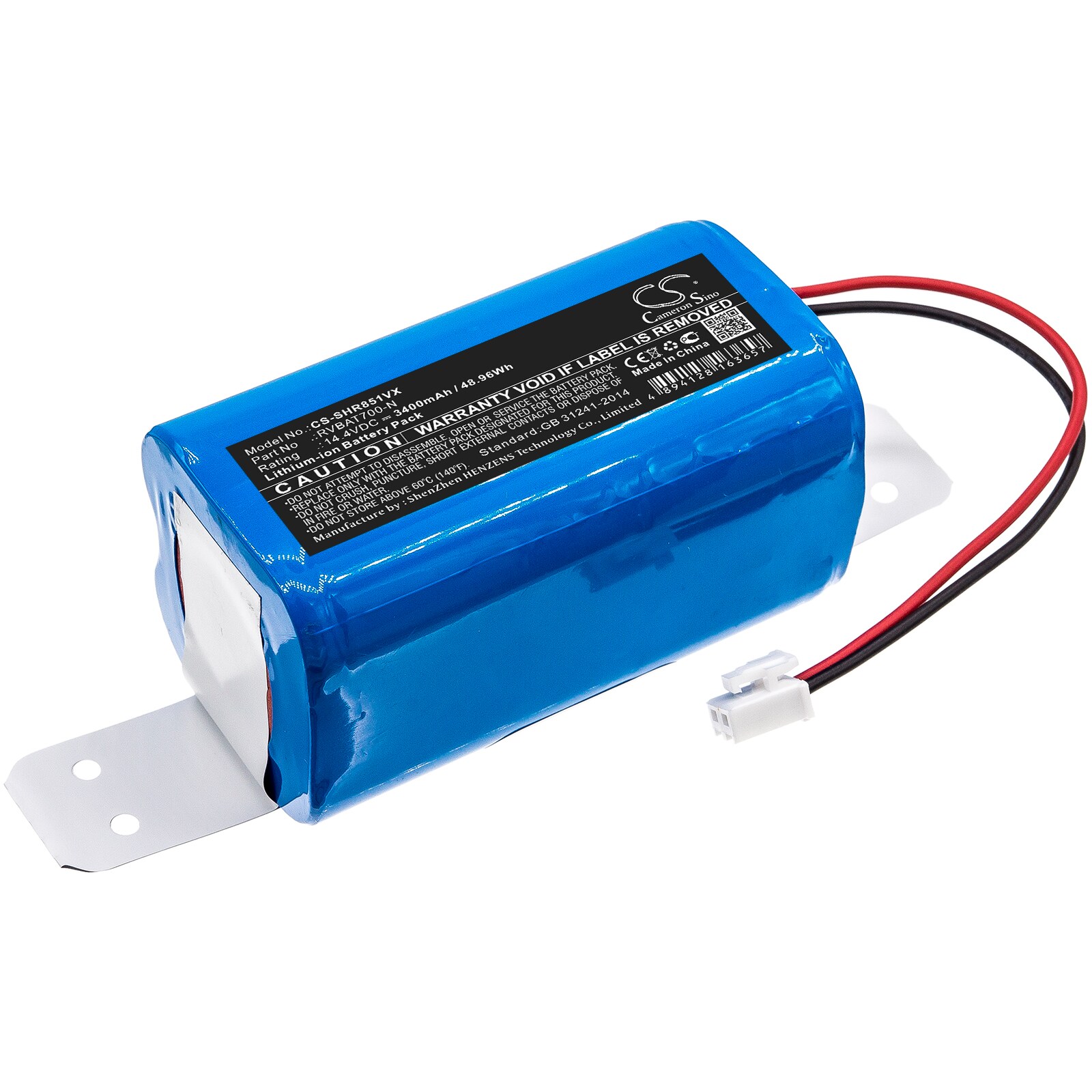 Batteri til støvsuger for Shark RV850BRN, RV850C, RV850WV osv.
