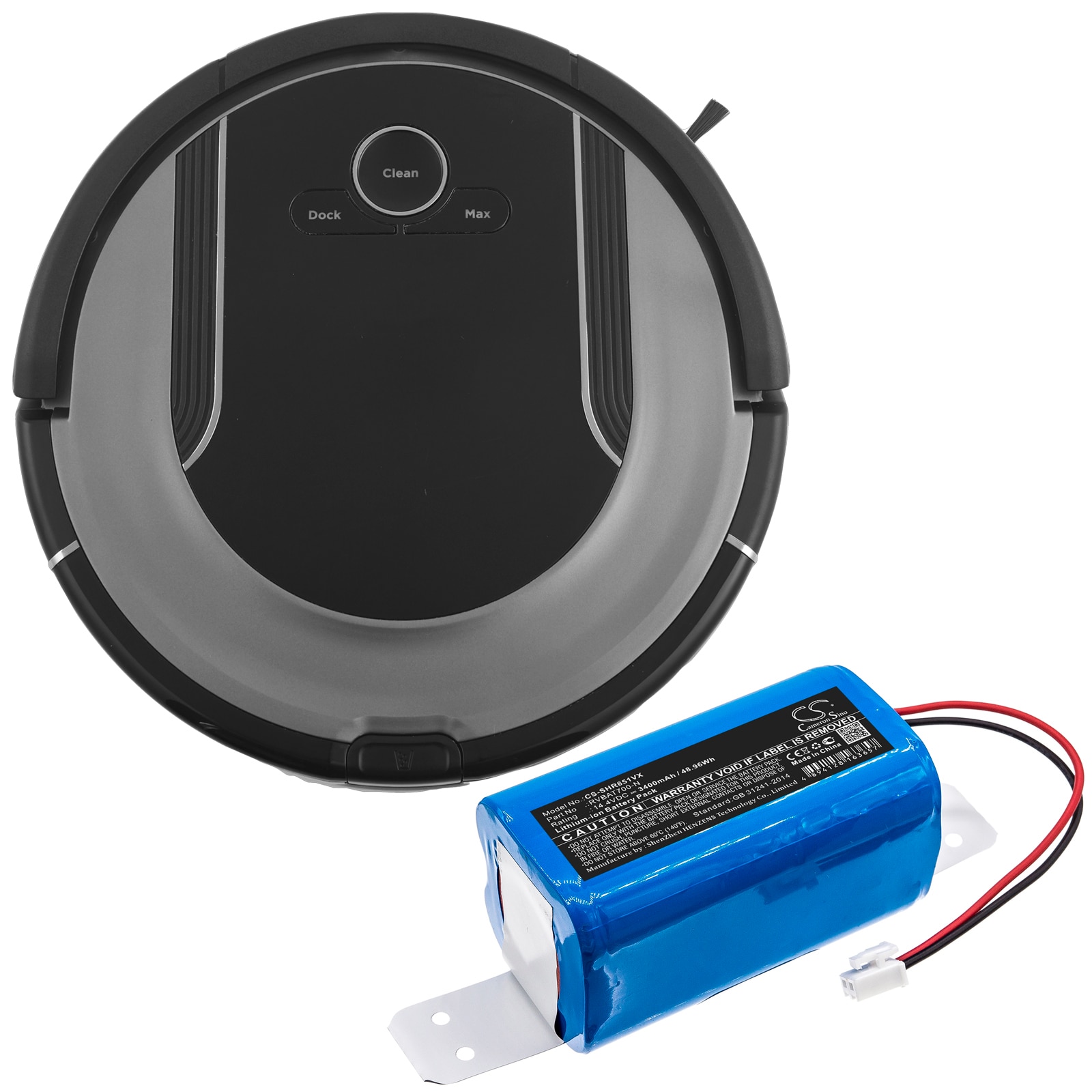 Batteri til støvsuger for Shark RV850BRN, RV850C, RV850WV osv.