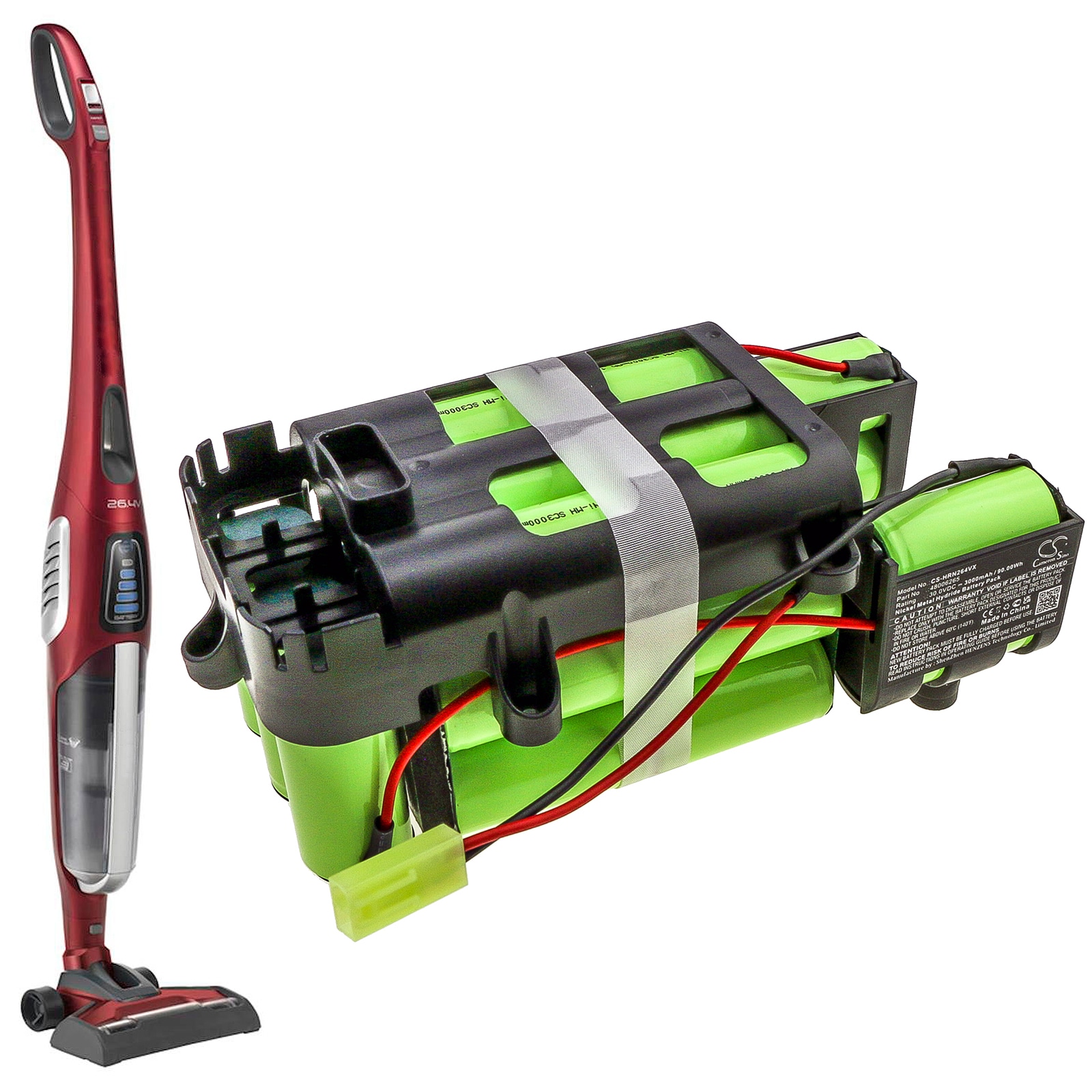 Batteri til støvsuger for Hoover ATHN30GR011, ATN300B, ATN300B013 og andre.
