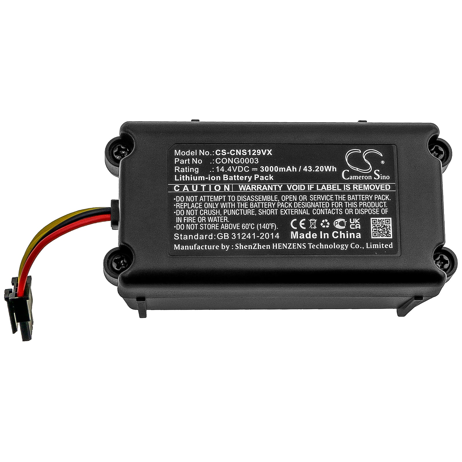 Batteri til Bagotte BL509 – 3000 mAh 14,4 V Li-ion for Robotstøvsuger