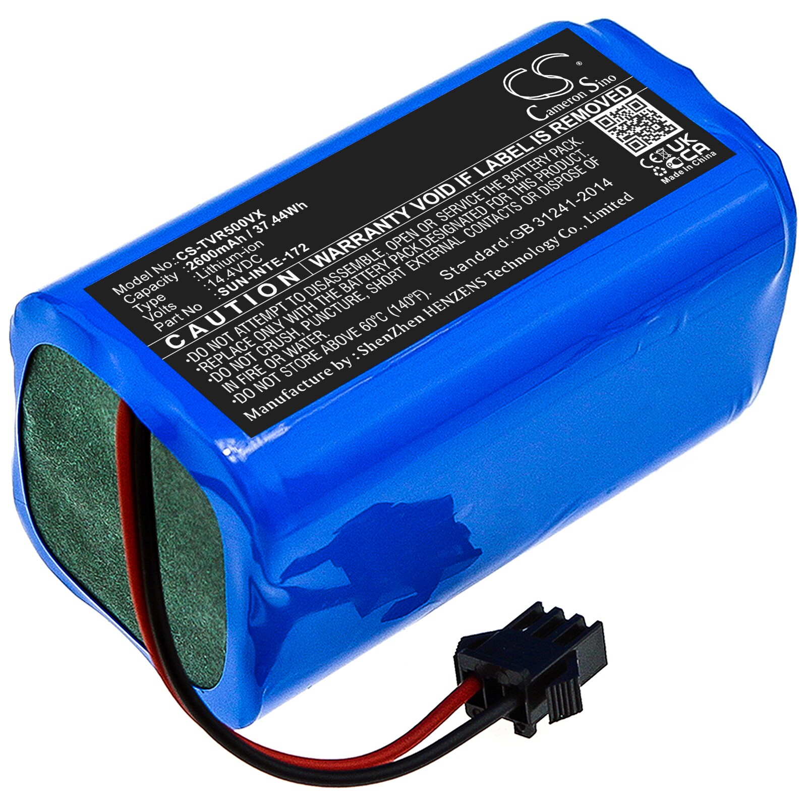 Batteri til støvsuger for iHome AUTOVAC Nova Classic, iHRV6-BLK og andre.