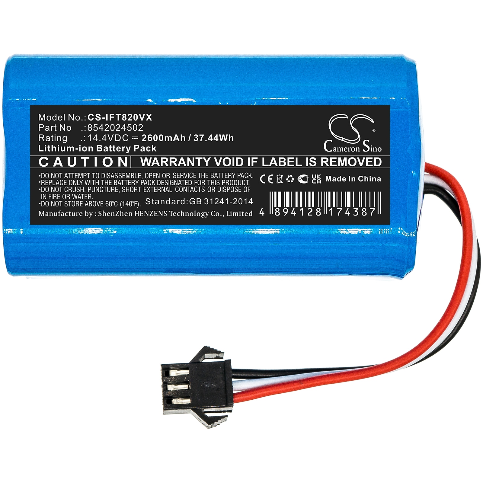 Batteri for vakuum til Deik MT820