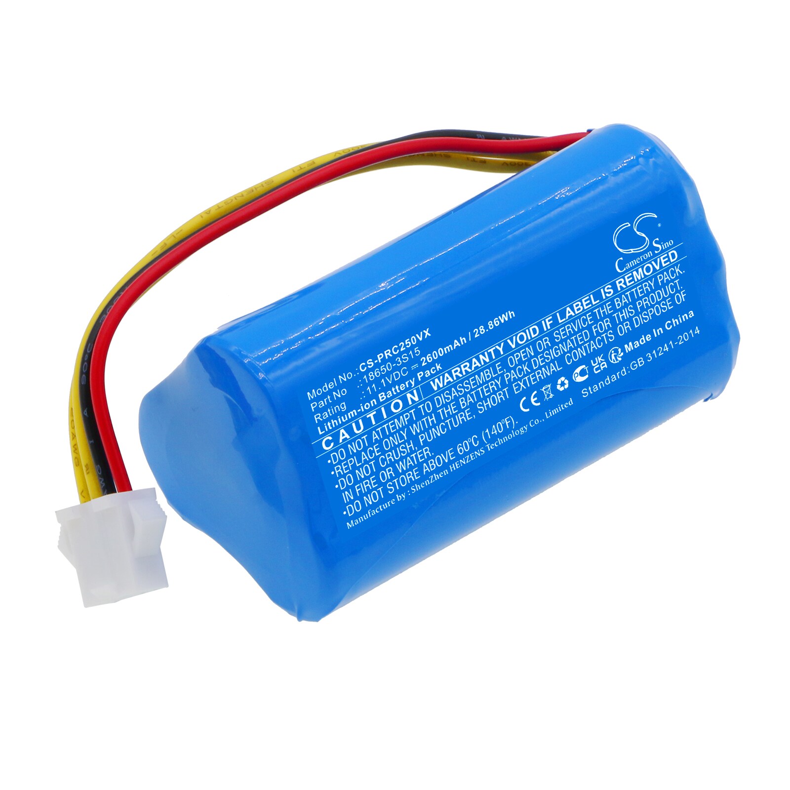 Batteri for støvsuger til Pure Clean PUCRC25, PUCRC25_0, PUCRC26B