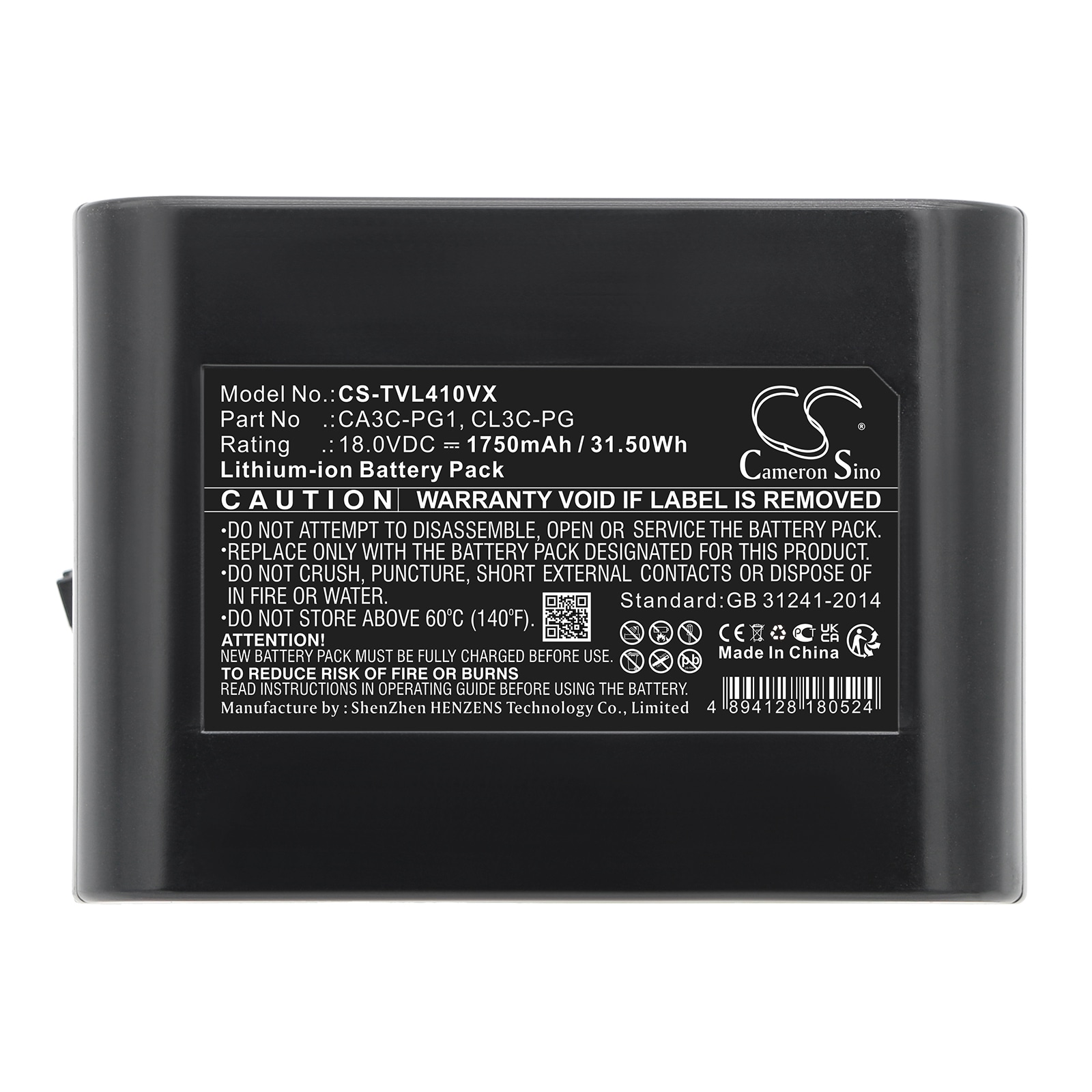 Batteri for støvsuger til Toshiba VC-CL1400, VC-CL1300, CL410AC osv.
