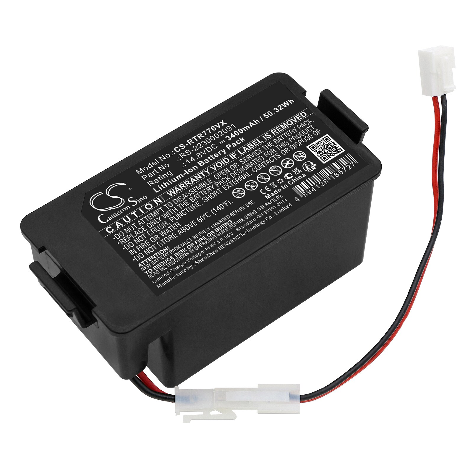 Batteri for støvsuger for Rowenta RR7, RR 7747 WH 4Q0, RR 7755 WH 4Q0 og andre.