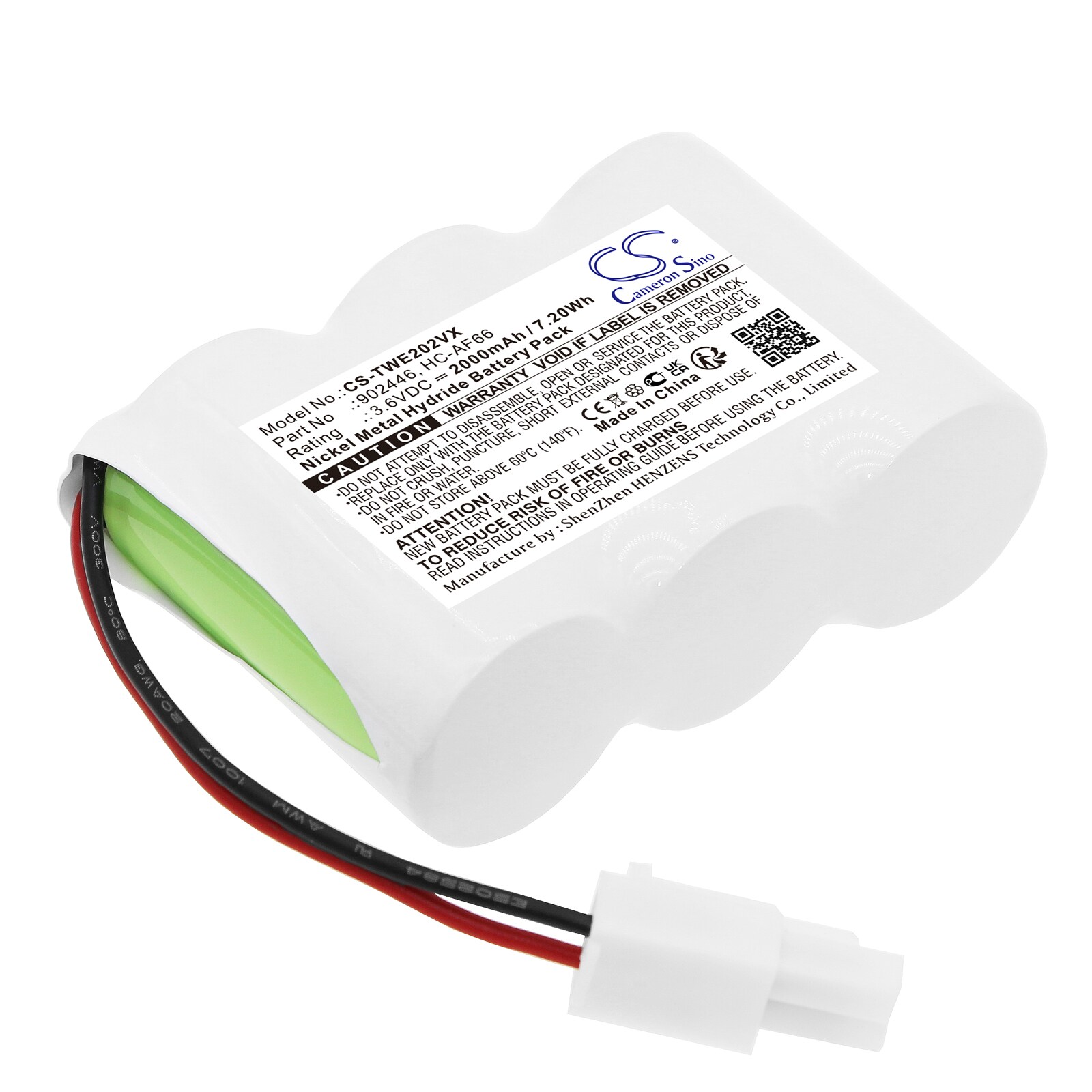 Batteri for støvsuger til TWINBIRD HC-E202, HC-E202W, HC-E22C osv.