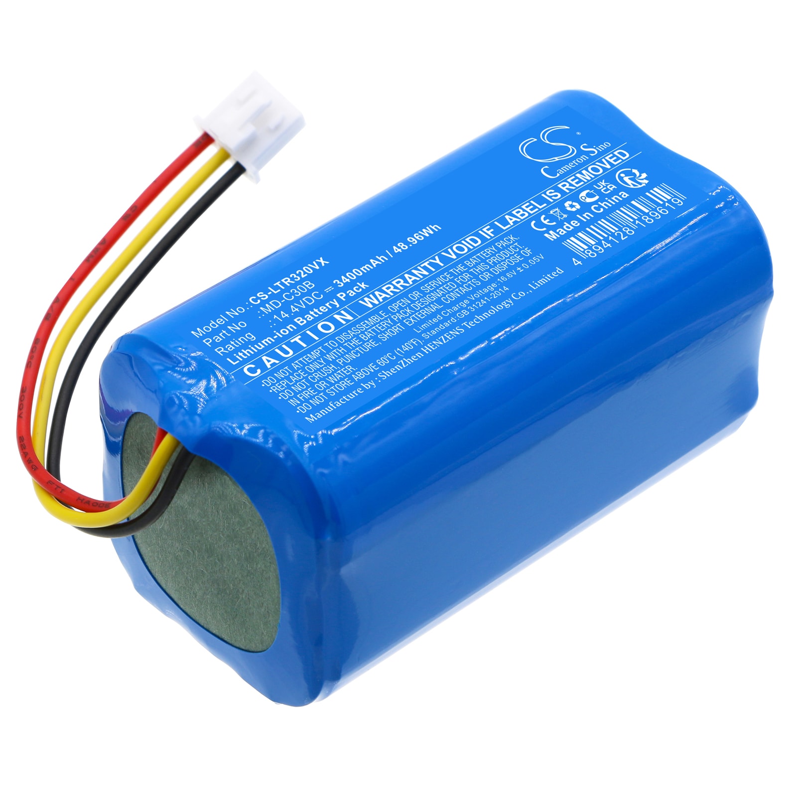 Batteri for vakuum til Liectroux E30, C30B, C30B 2D osv.