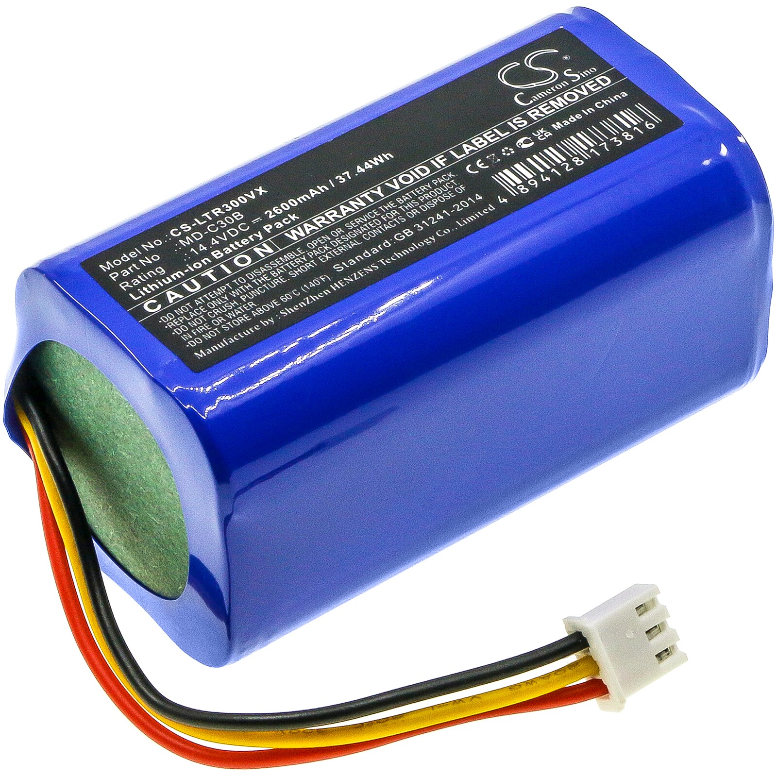Batteri for vakuum til Liectroux E30, C30B, C30B 2D osv.