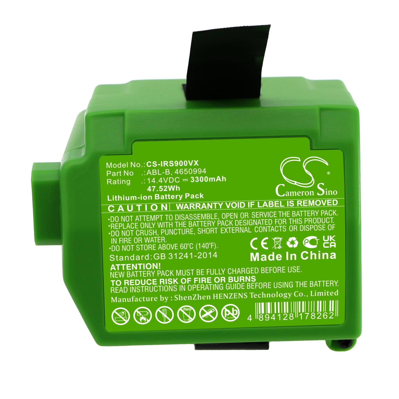 Batteri for støvsuger til iRobot Roomba S9, Roomba S9+, S955020