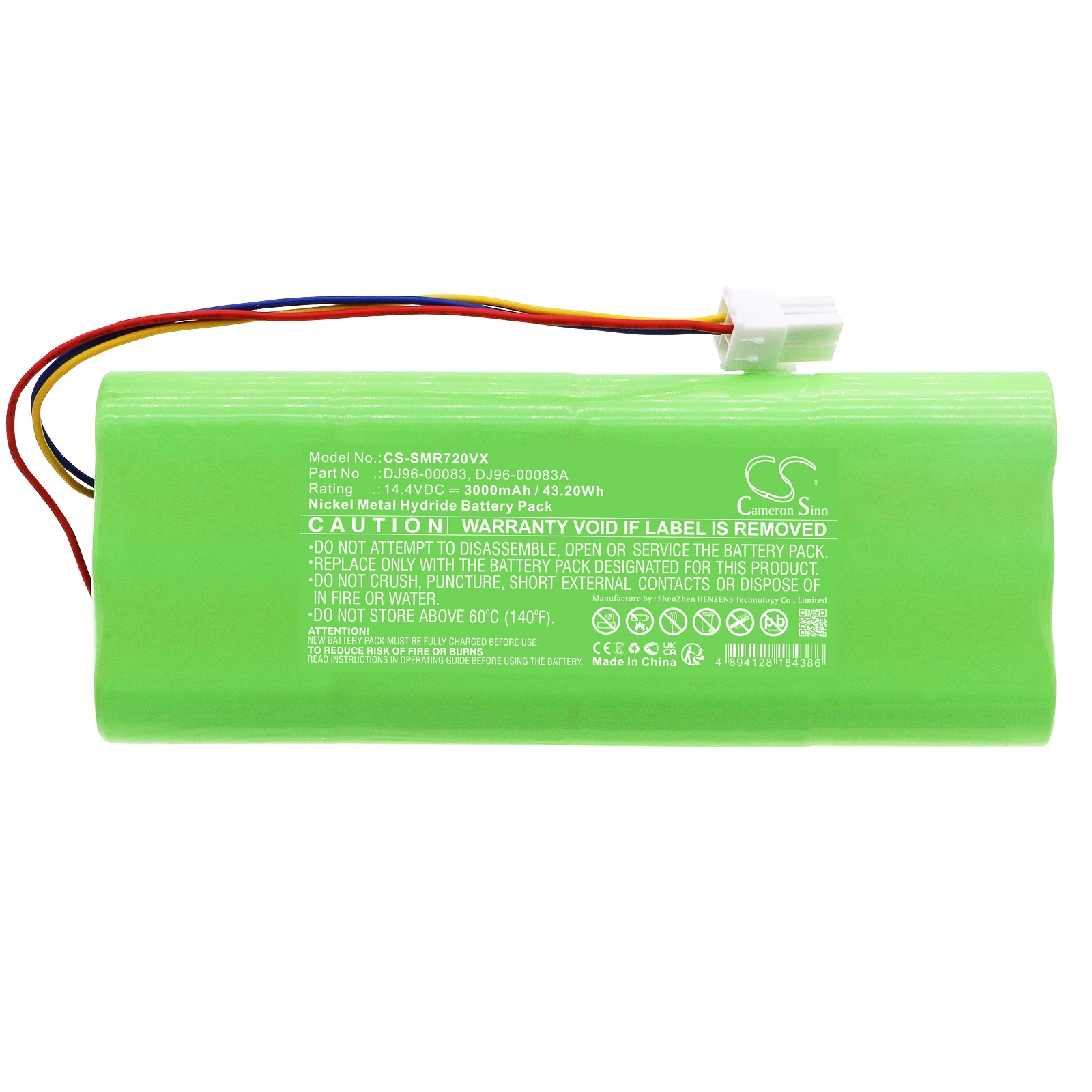 Batteri for vakuum for Samsung VC-RE7OV, VC-RE72V