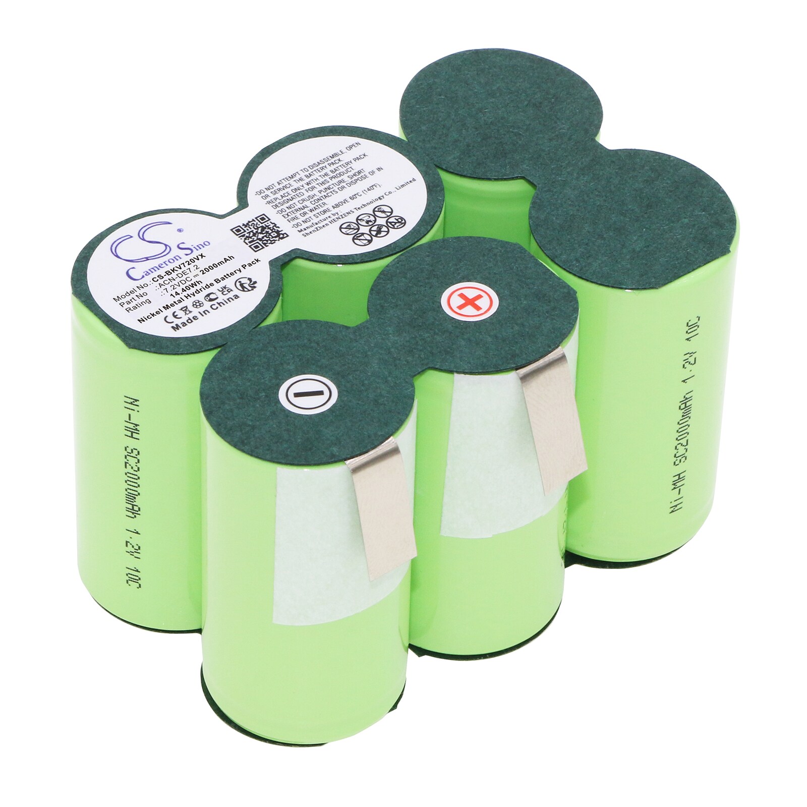 Batteri for støvsuger til Black&Decker DV7205, DV7205N, Dustbuster Extreme 7,2V osv.
