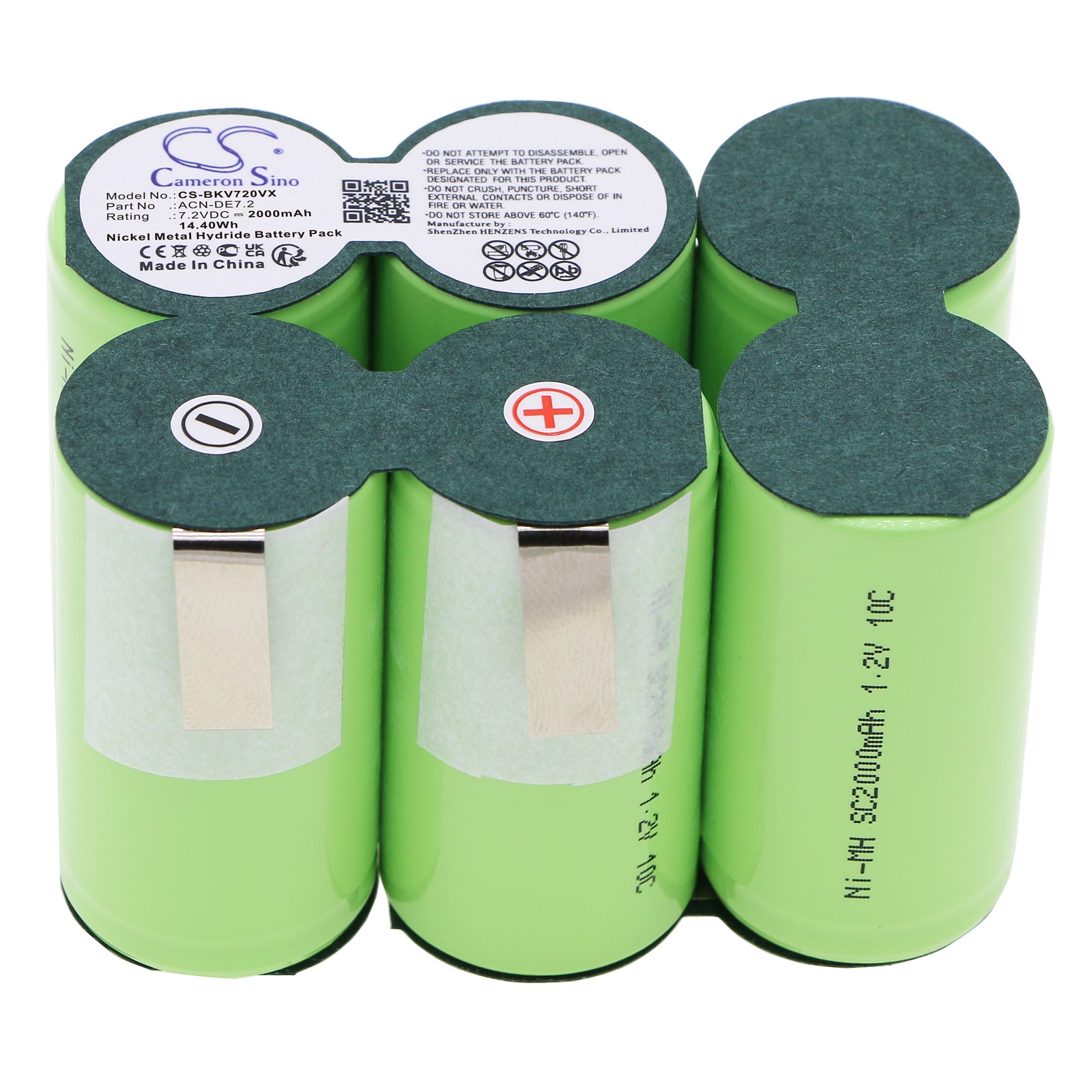 Batteri for støvsuger til Black&Decker DV7205, DV7205N, Dustbuster Extreme 7,2V osv.