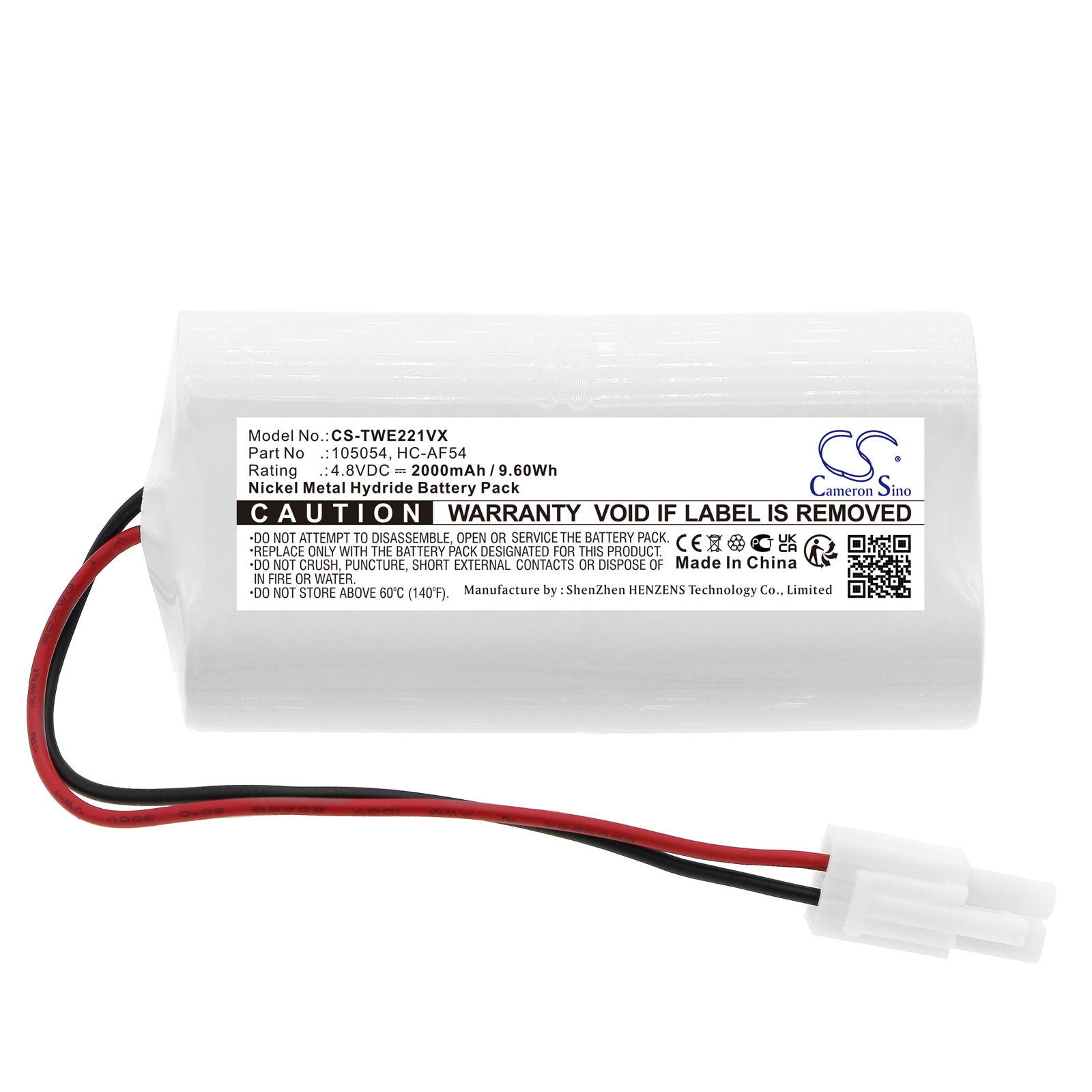 Batteri for støvsuger til TWINBIRD HC-E221, HC-E221BL, HC-EB21 og andre