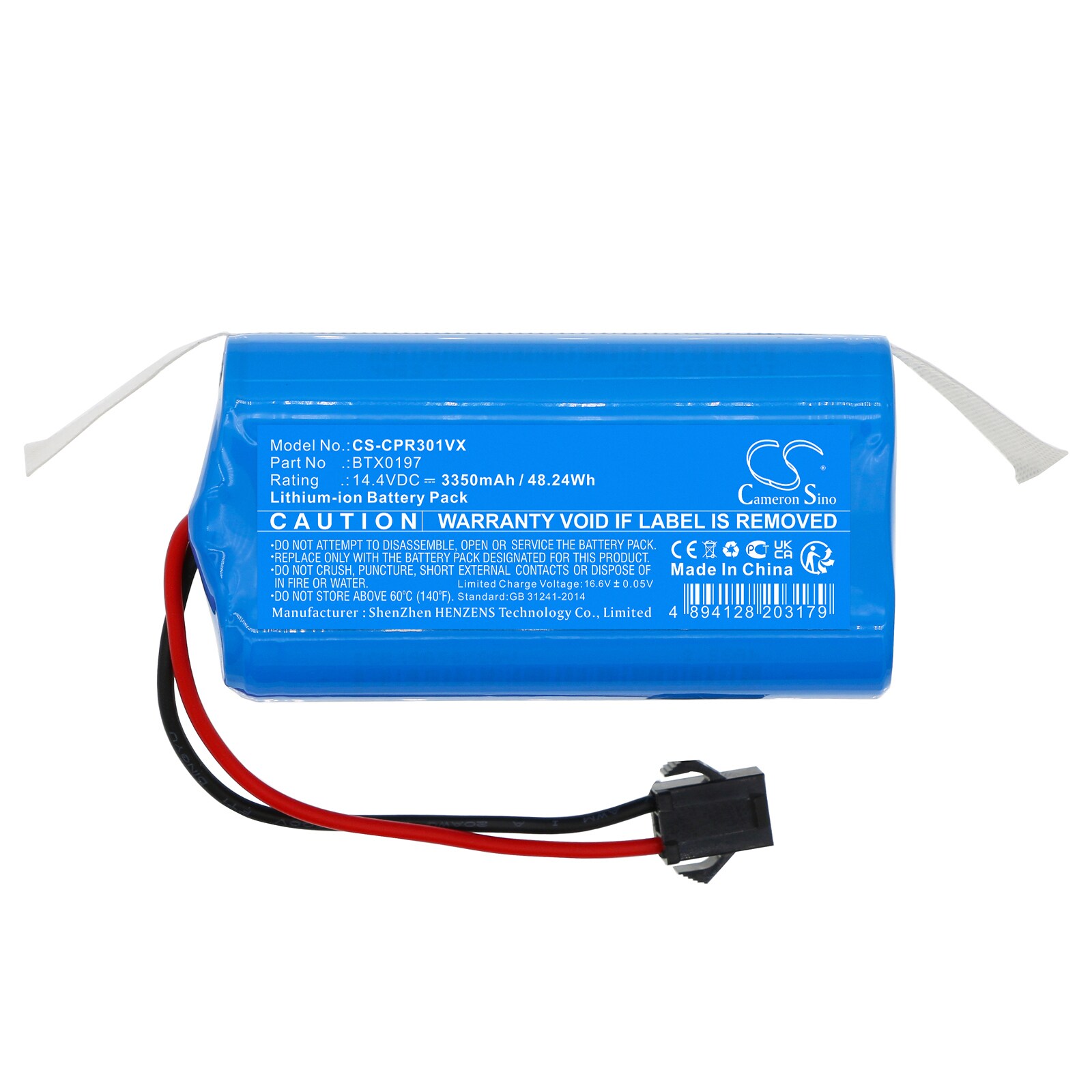 Batteri for støvsuger til Concept VR3000, VR3110, VR3100 osv.