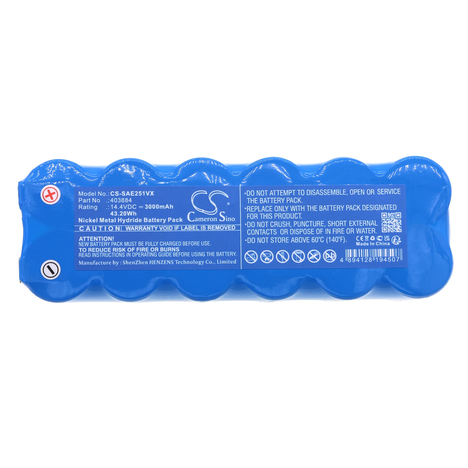 Batteri for støvsuger for Solac AE2510