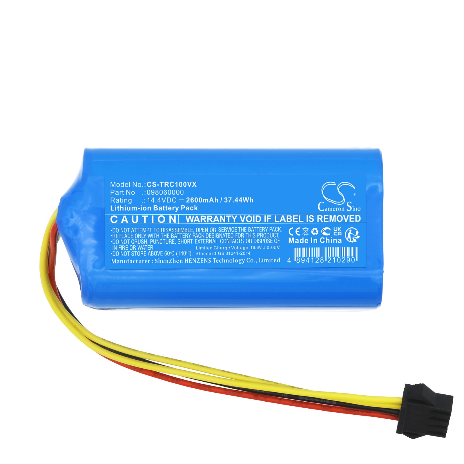 Batteri for vakuum til Taurus Homeland Gyro, RVCA1000B, RVCA1001B osv.