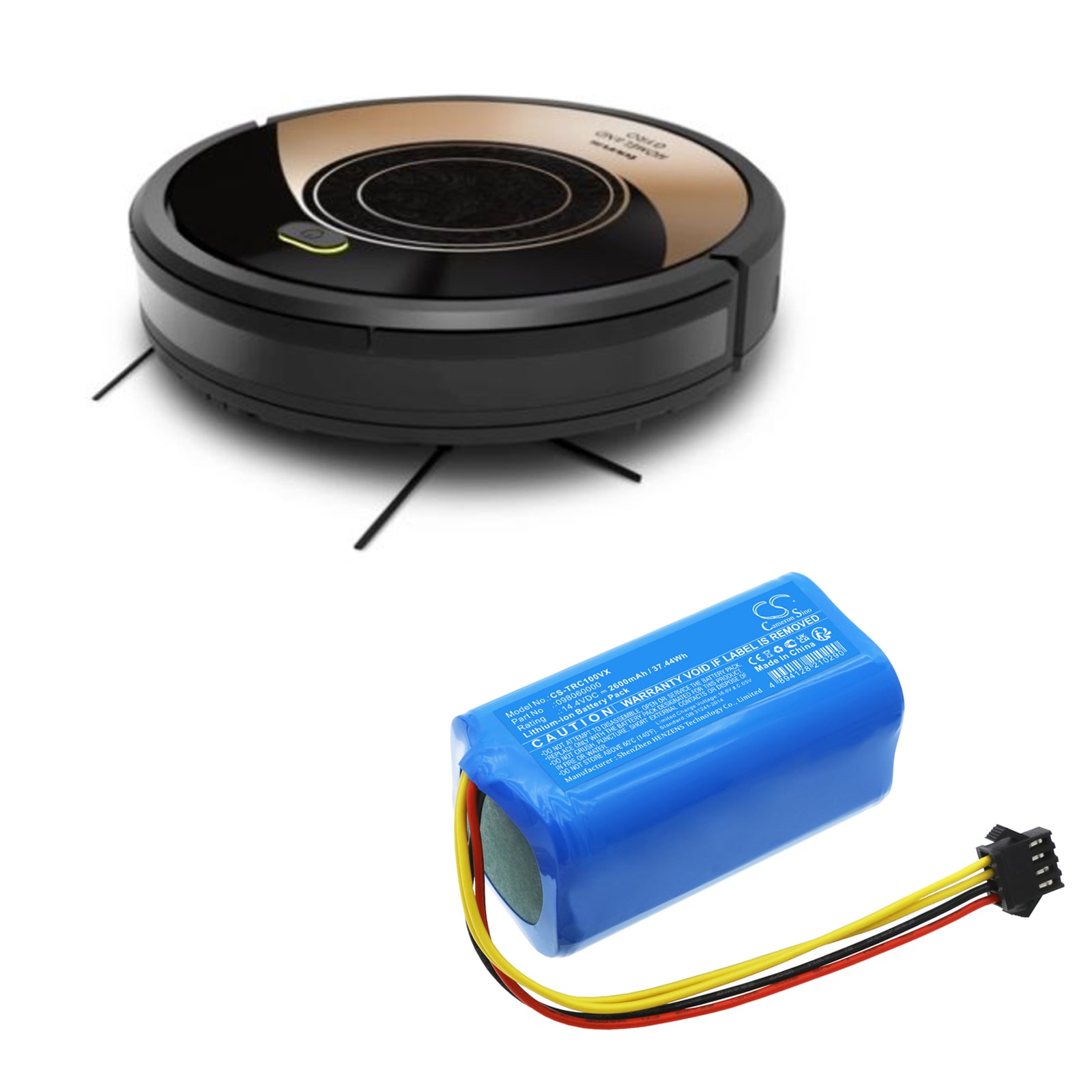Batteri for vakuum til Taurus Homeland Gyro, RVCA1000B, RVCA1001B osv.