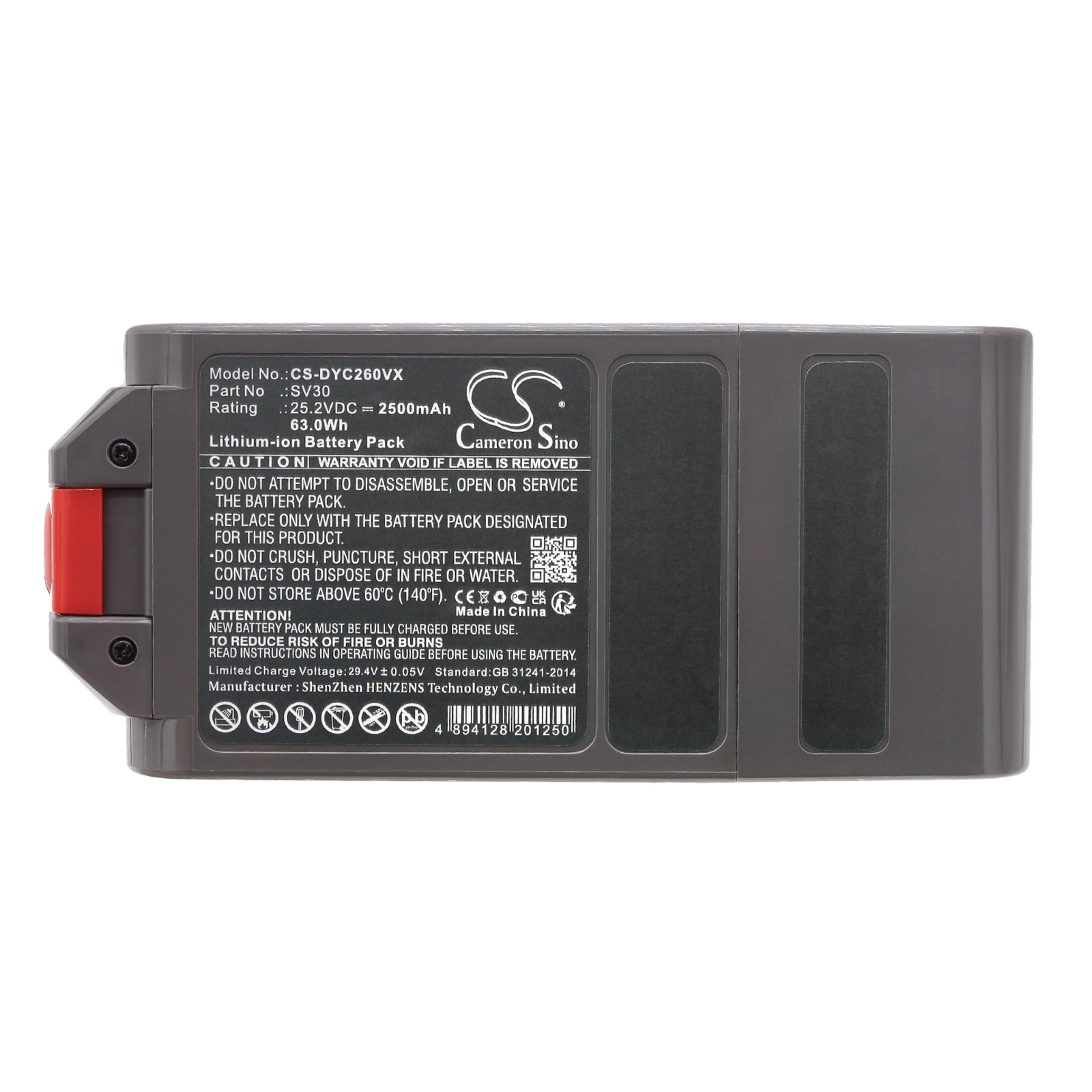 Batteri for støvsuger til Dyson V12 SV20, SV26, SV30 osv.