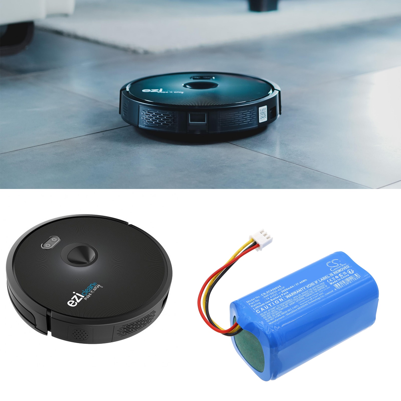 Batteri for støvsuger til EZIclean Aqua connect S200, Aqua connect S250 osv.