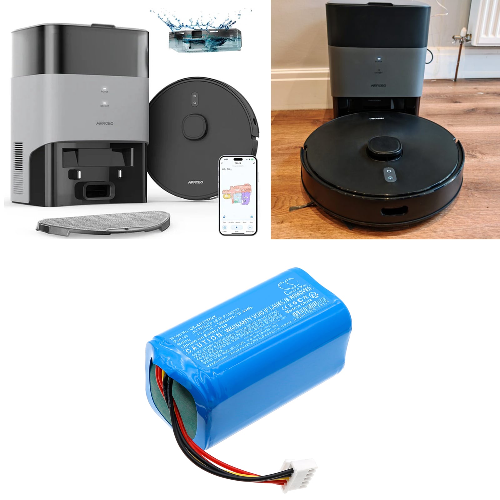 Batteri for vakuum til Airrobo T20+