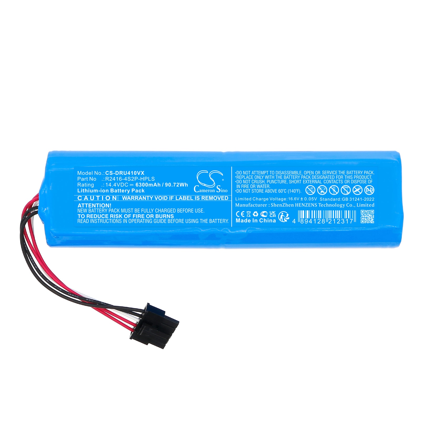 Batteri for vakuum for Dreame Bot X30 Ultra, D10s plus, L30 Ultra etc.