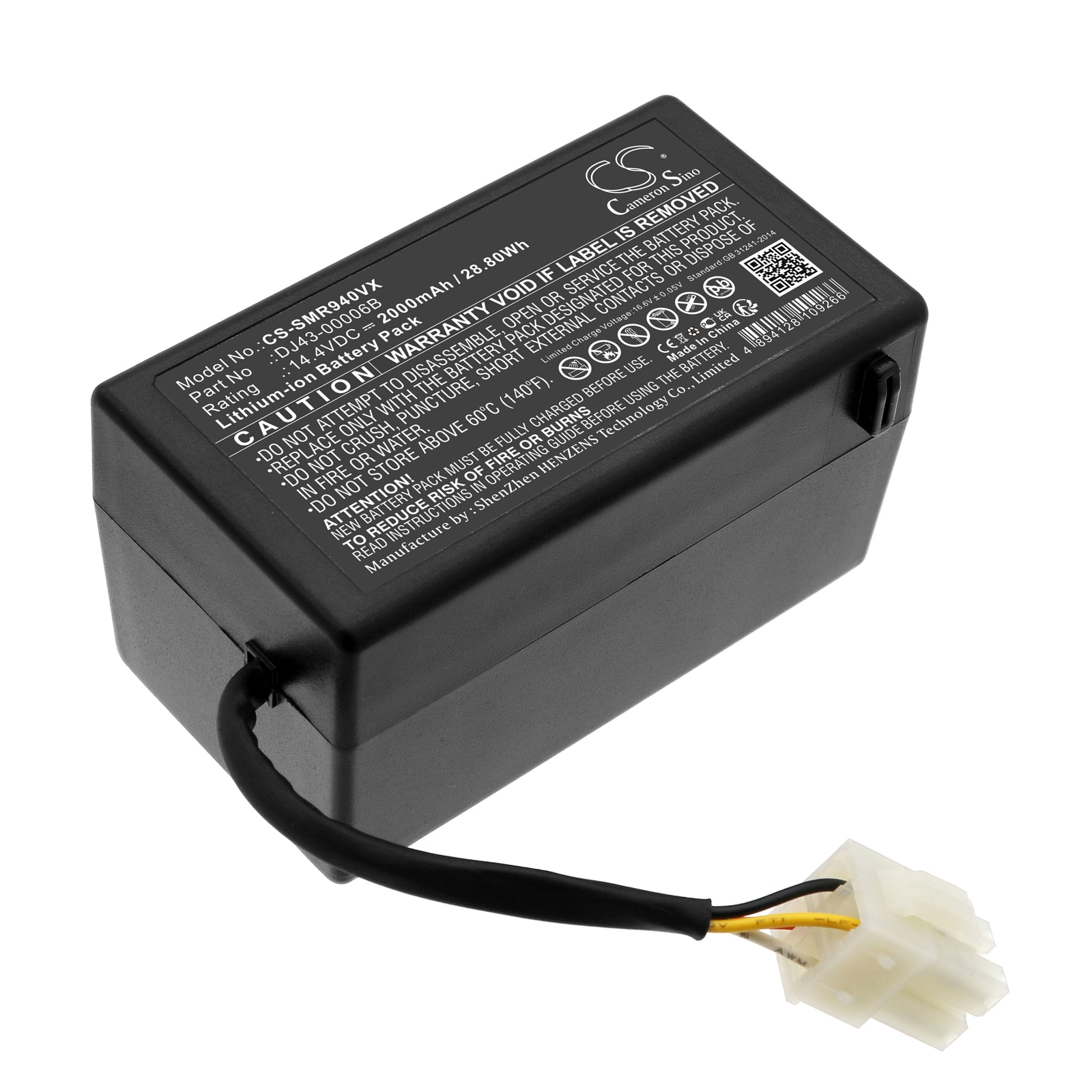 Batteri for støvsuger til Samsung NaviBot SR8940, NaviBot SR8950, NaviBot SR8980 og andre.