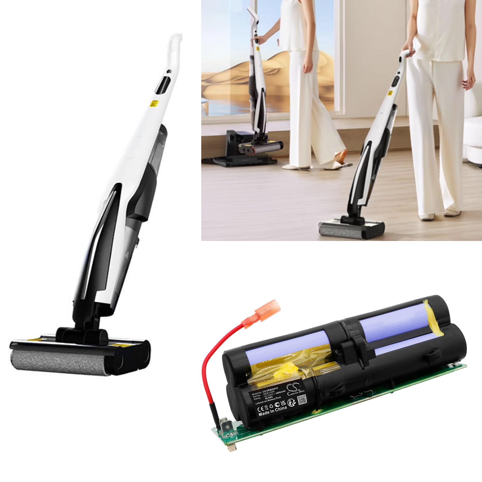 Batteri for støvsuger for Deerma DEM-P20, DEM-P30