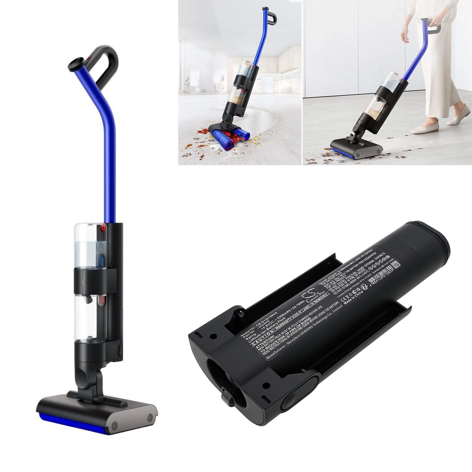 Batteri for støvsuger for Dyson WashG1 våtrengjøringsmiddel for gulv