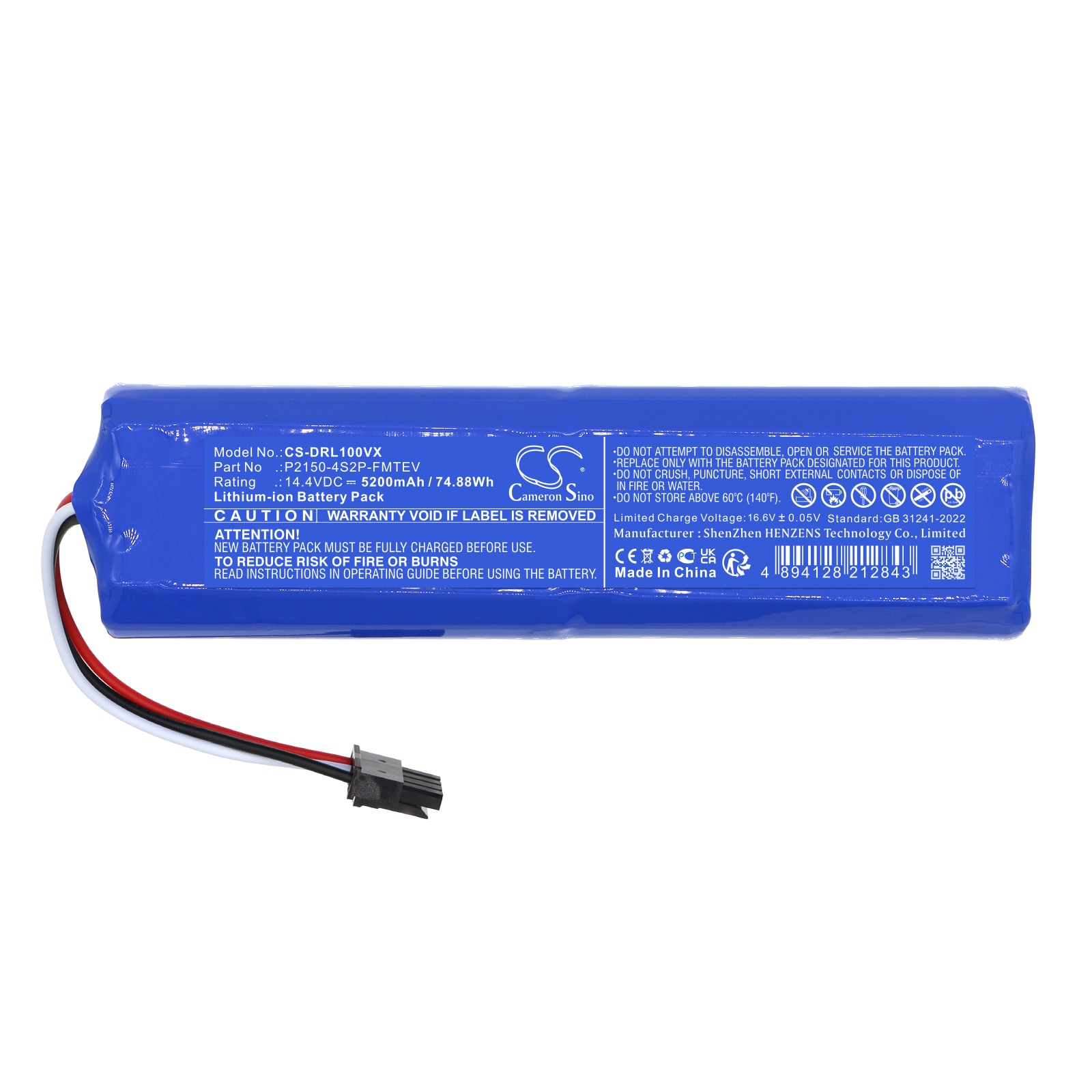 Batteri for støvsuger til Dreame Mova S10 Plus, RLS42SD