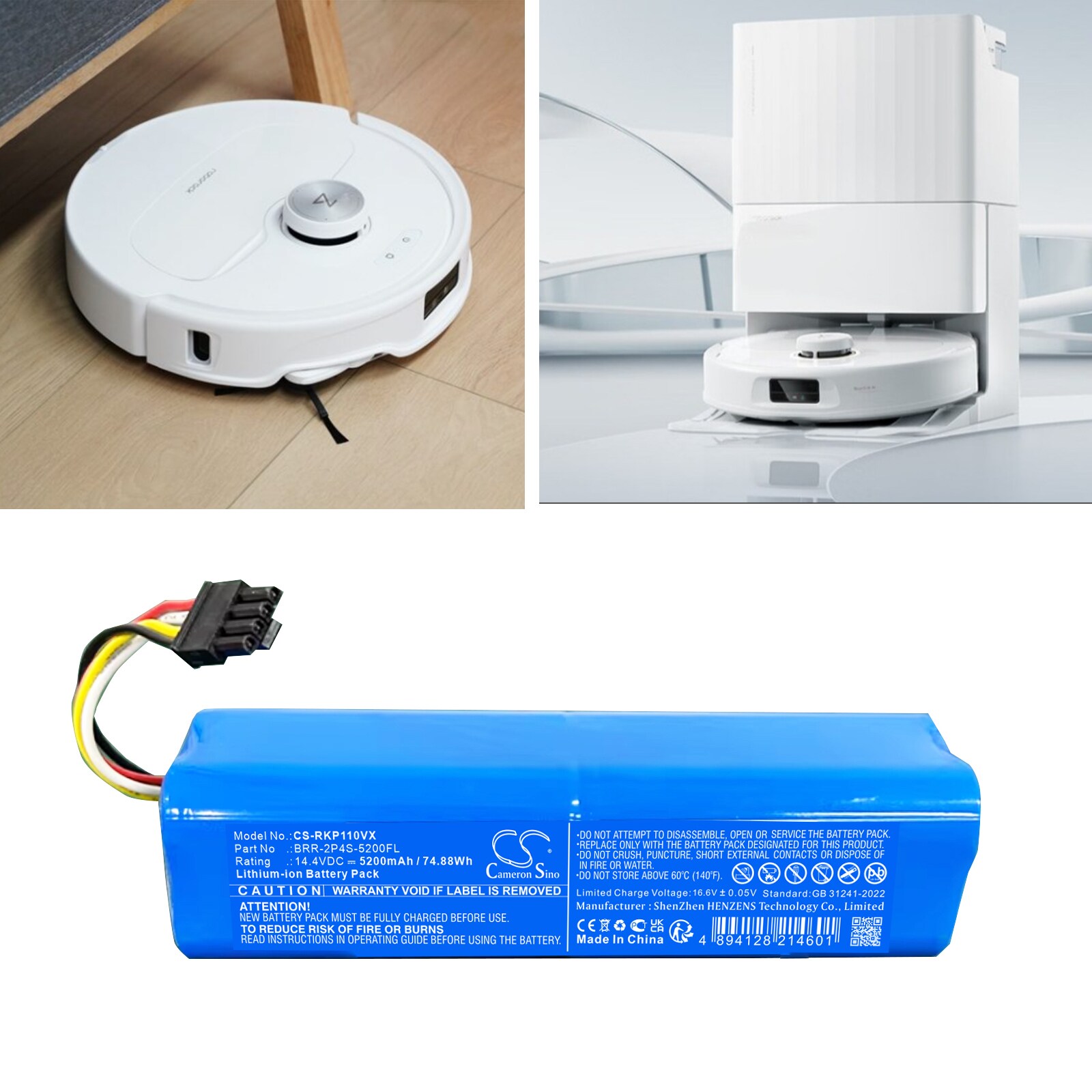 Batteri for vakuum for Roborock A8600RR, P10 Pro, Q5 Pro etc.