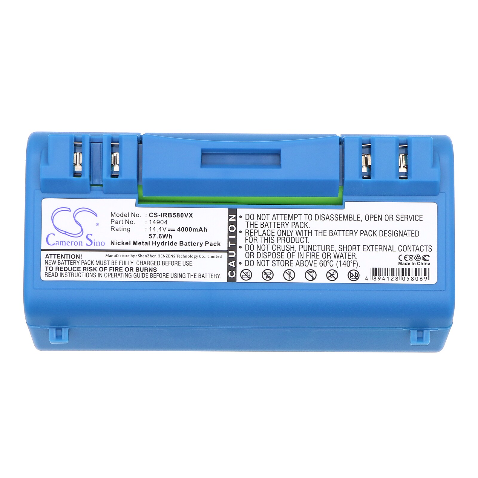 Batteri til støvsuger for iRobot Scooba 5800, Scooba 5900, Scooba 5910 og andre.