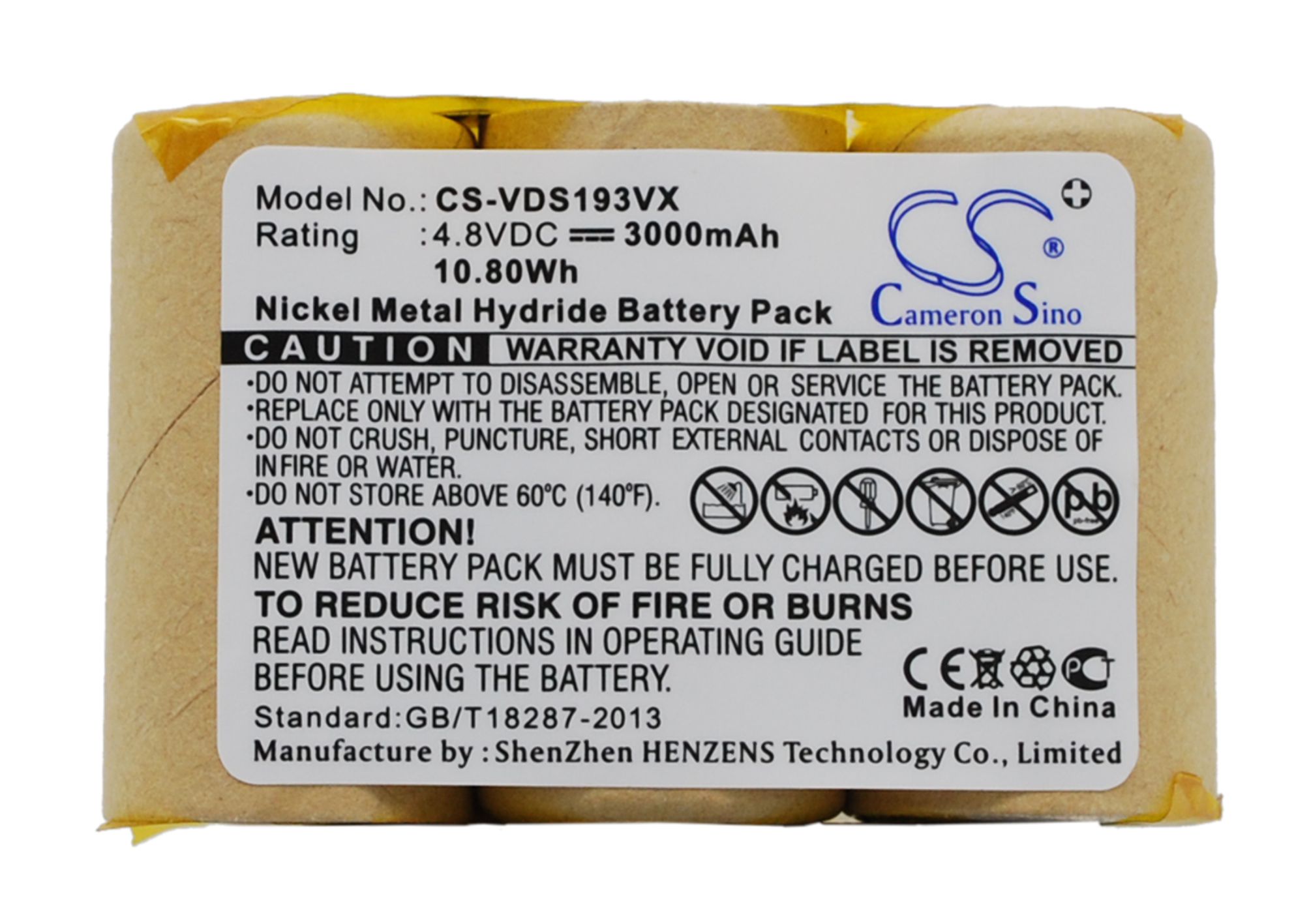 Batteri for støvsuger til Vileda AS-193E9A, S01