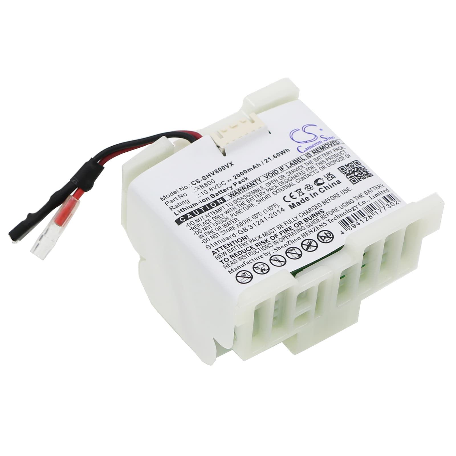 Batteri til støvsuger for Shark LV800, LV801, LV801C
