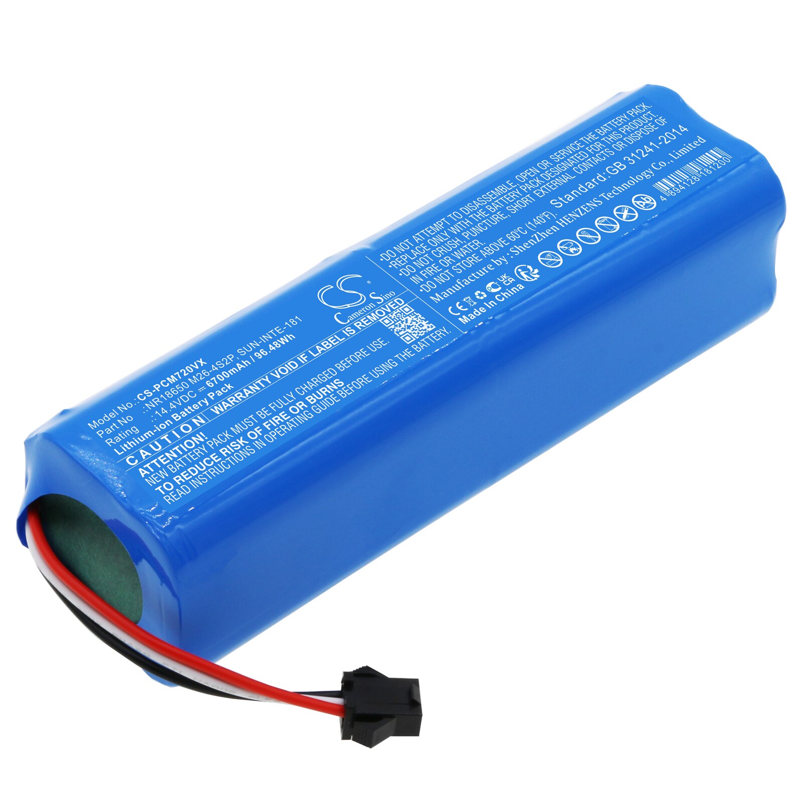 Batteri for støvsuger til Concept VR 3210, VR3210, VR 3205 osv.