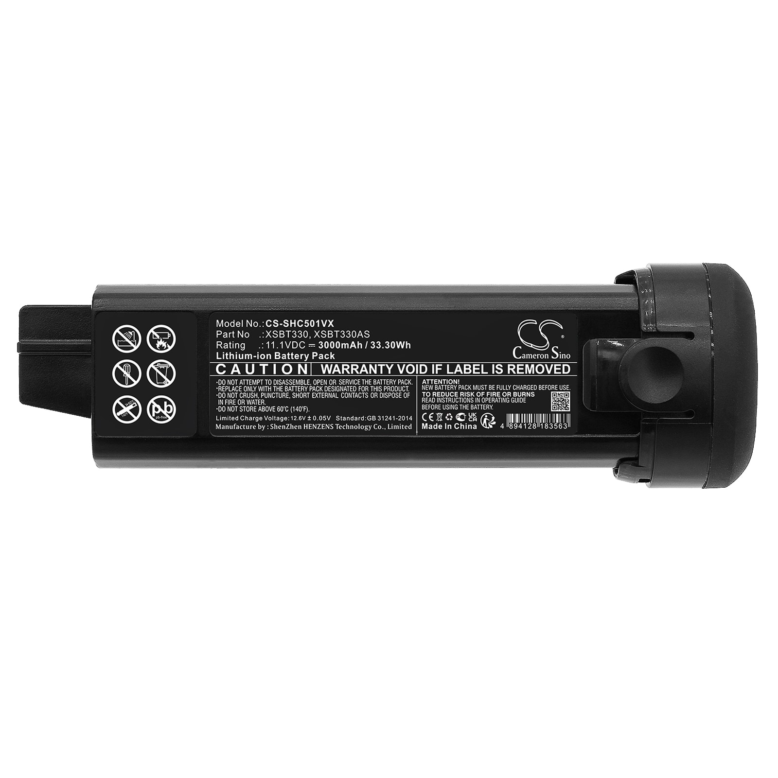 Batteri til støvsuger for Shark Evopower System Flex CS501J og andre.