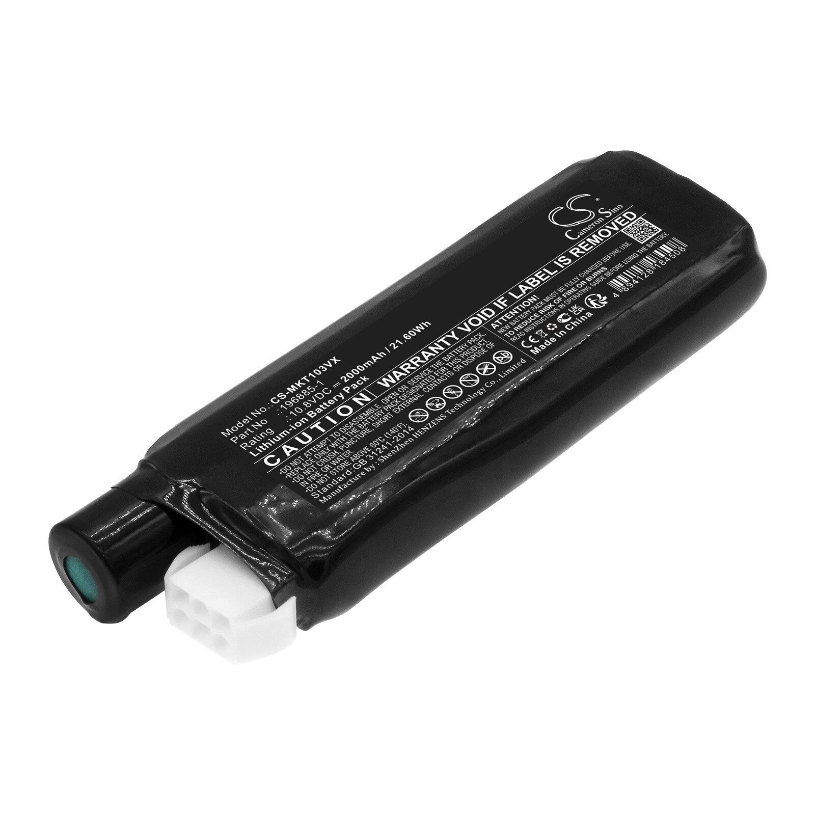 Batteri for støvsuger til Makita CL103D, CL103DW, CL103DX osv.