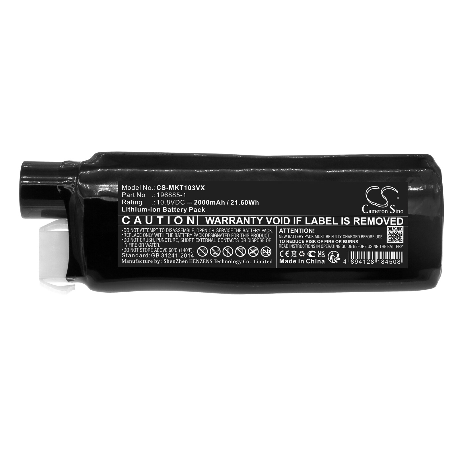 Batteri for støvsuger til Makita CL103D, CL103DW, CL103DX osv.