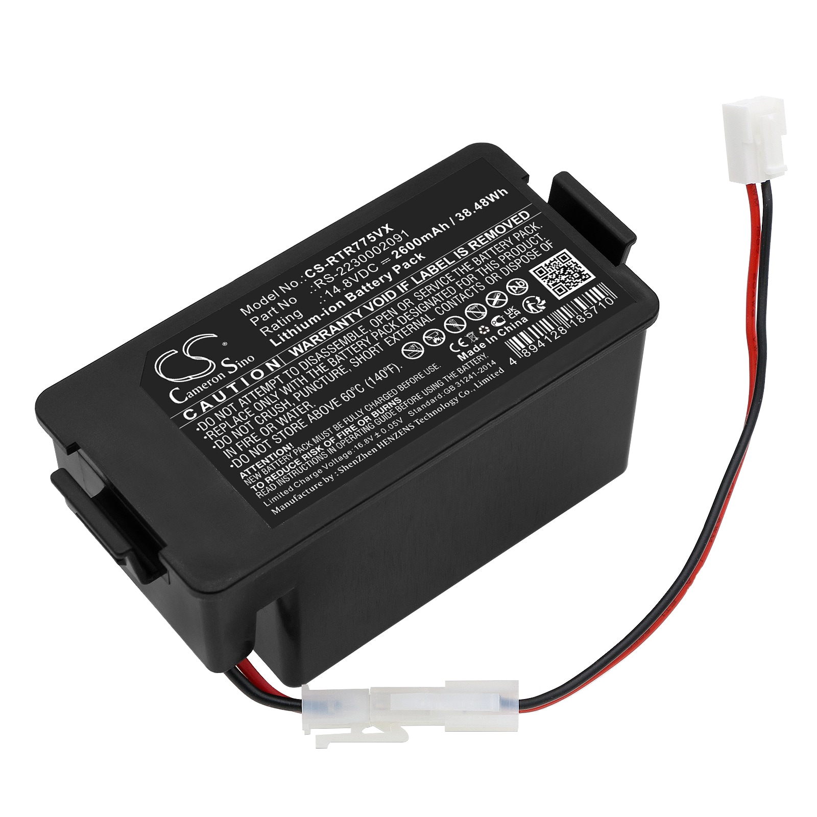Batteri for støvsuger for Rowenta RR7, RR 7747 WH 4Q0, RR 7755 WH 4Q0 og andre.