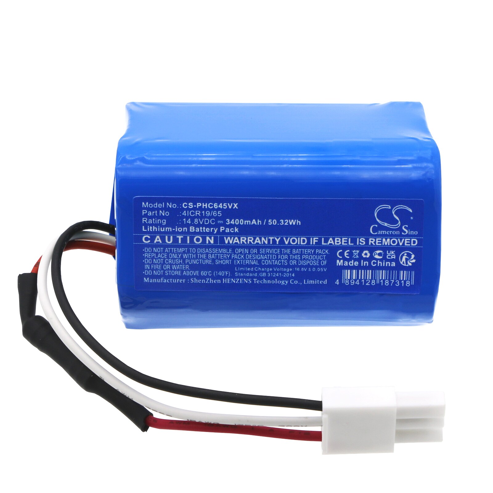 Batteri for støvsuger til Philips PowerPro Aqua FC6400, FC6400/01, FC6401/01 og andre.