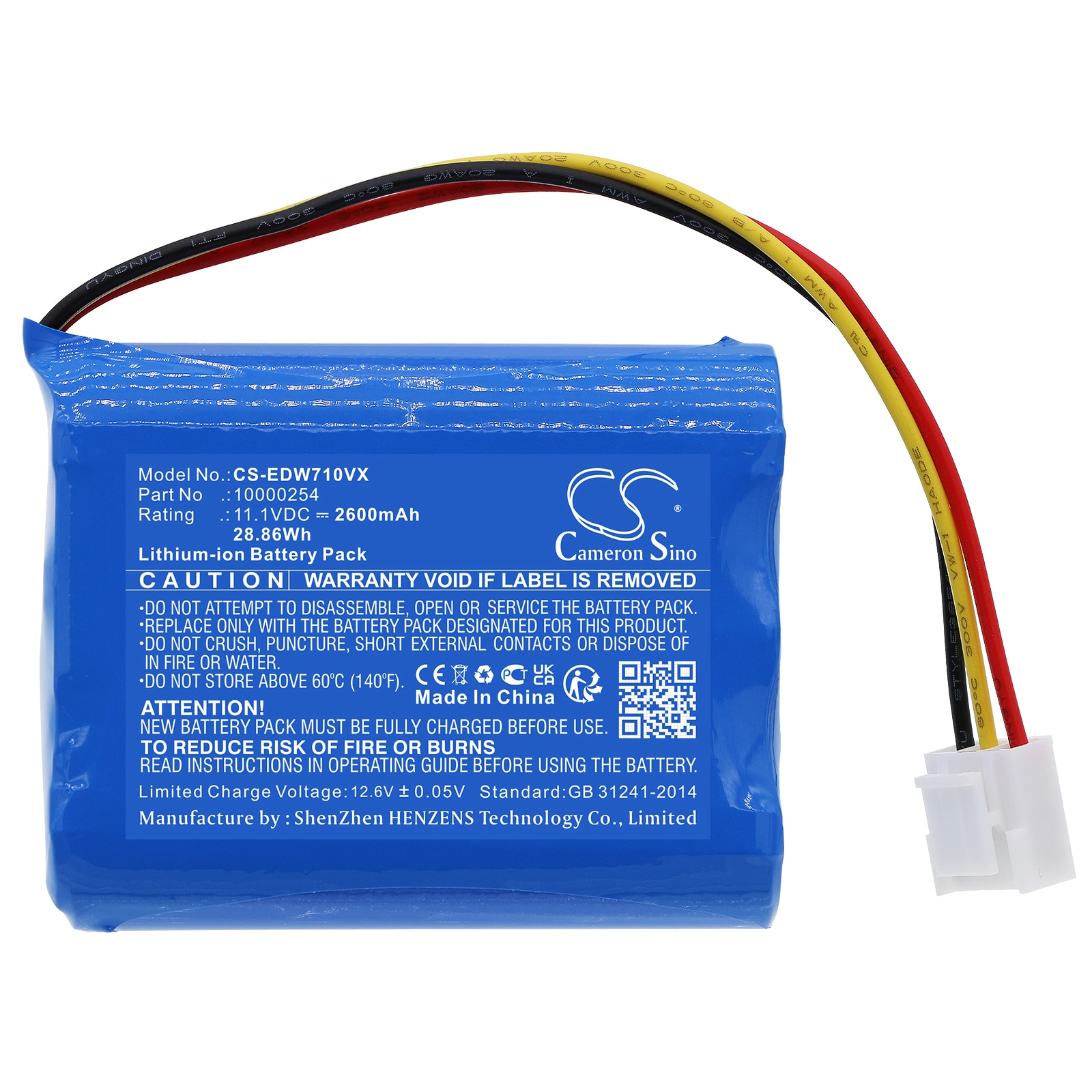 Batteri for støvsuger til Ecovacs Winbot W733, TBW60, Winbot 733 osv.