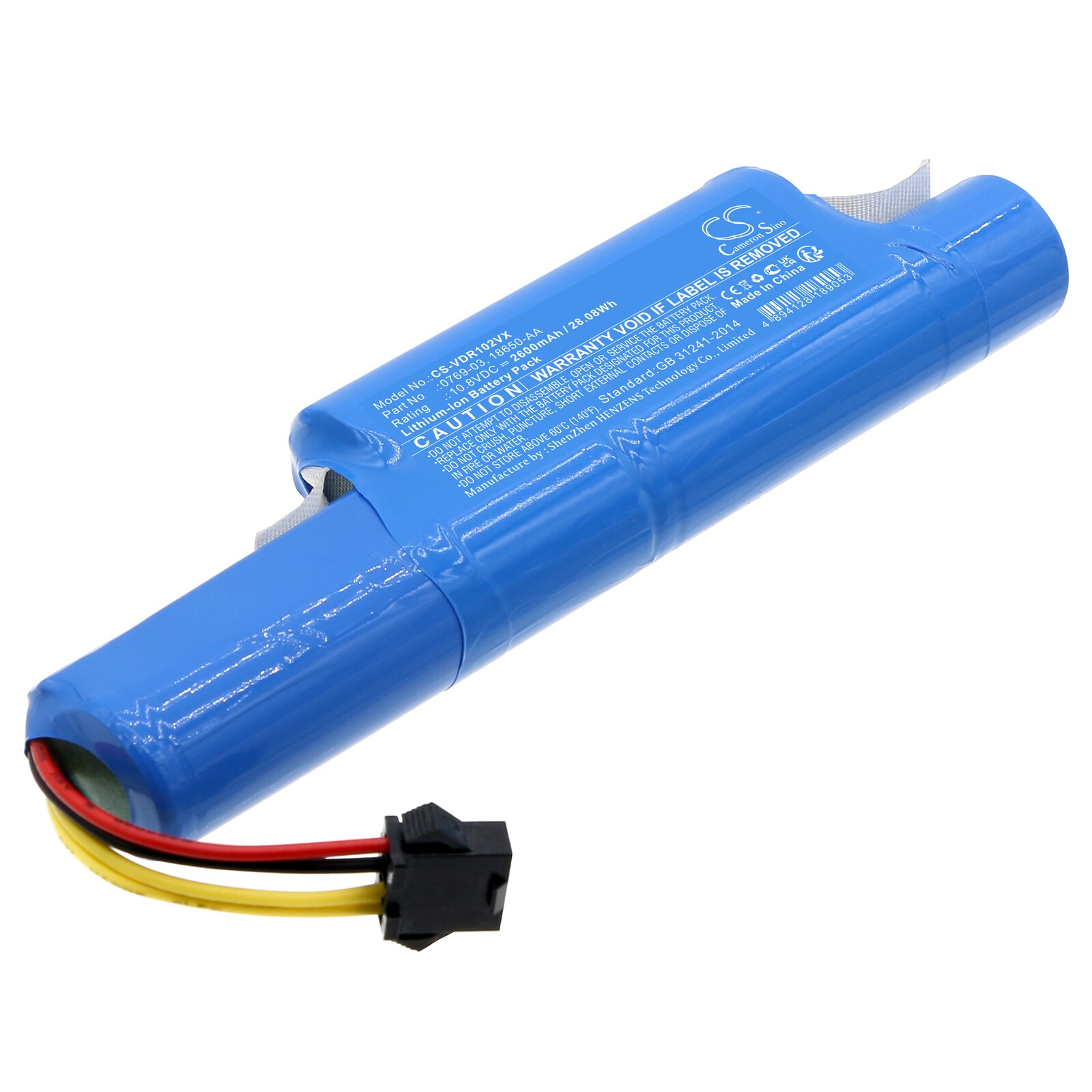 Batteri for støvsuger til Vileda VR One, VR 102, VR 201 PetPro osv.