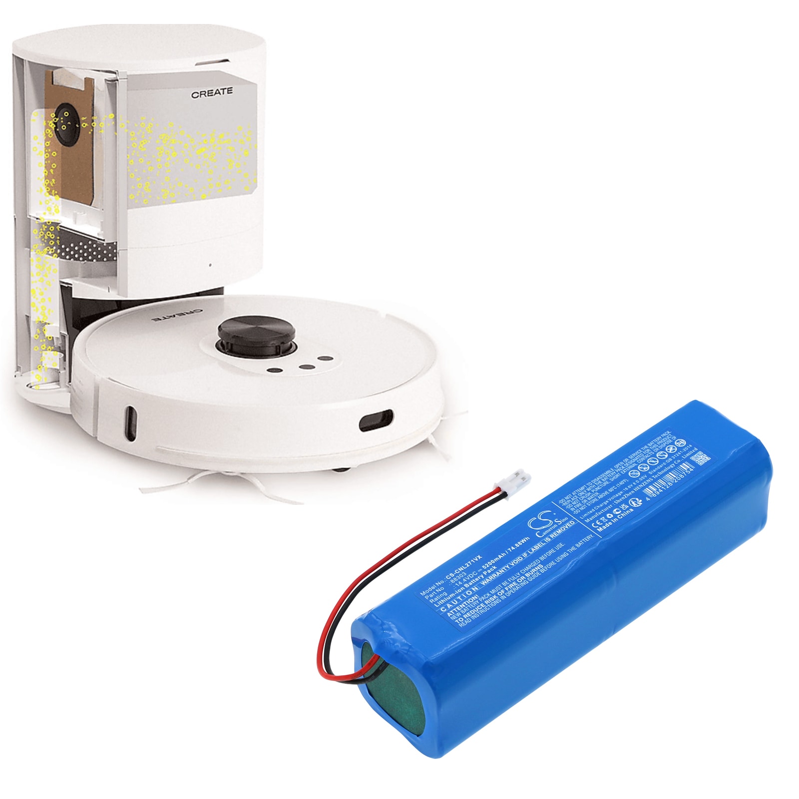 Batteri til vakuum for Ikohs Create Netbot LS23+, Netbot LS27, Netbot S27